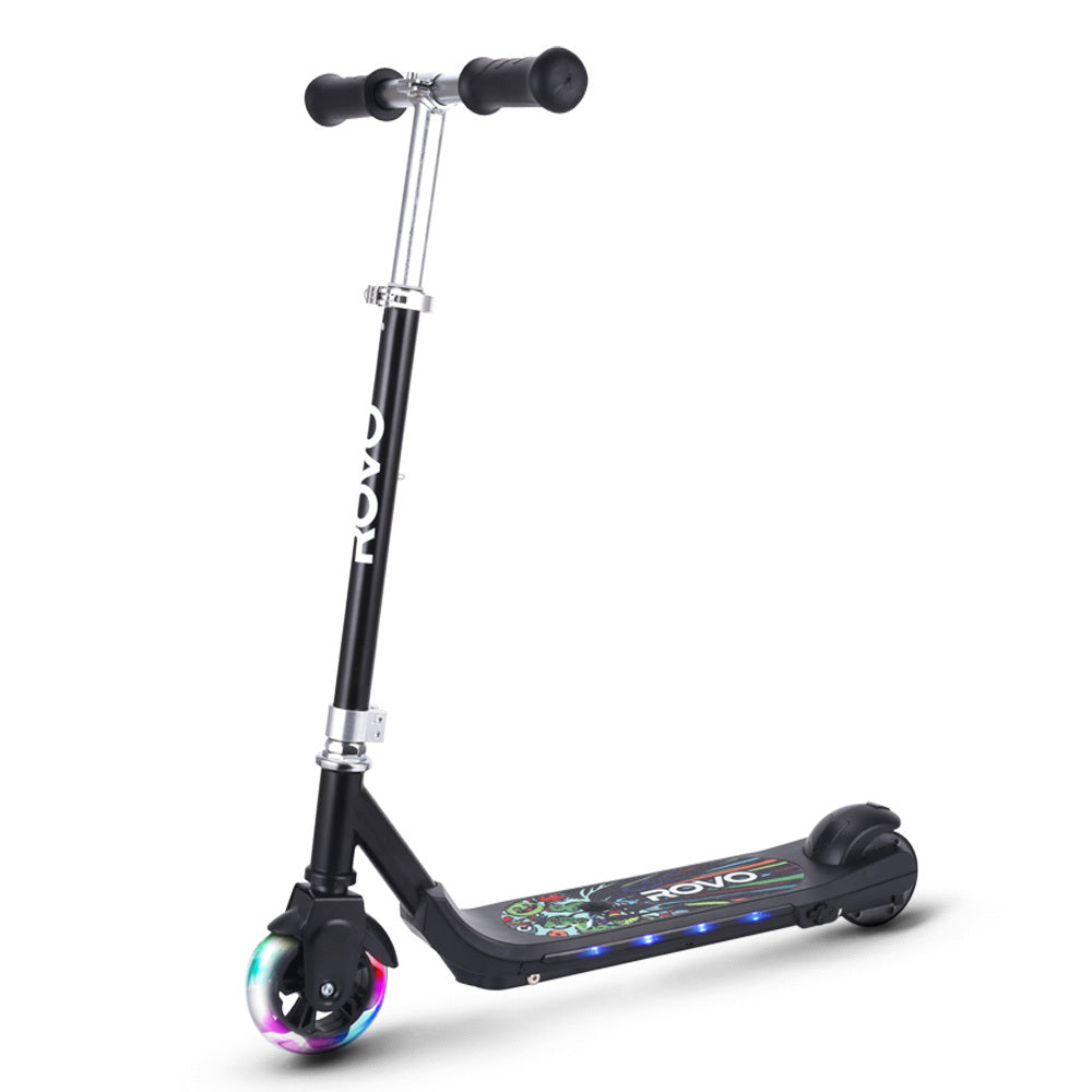 WhizKid Kids Electric Scooter Adjustable Height Black