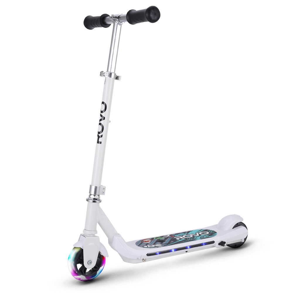WhizKid Kids Electric Scooter Adjustable Brushless Motor White
