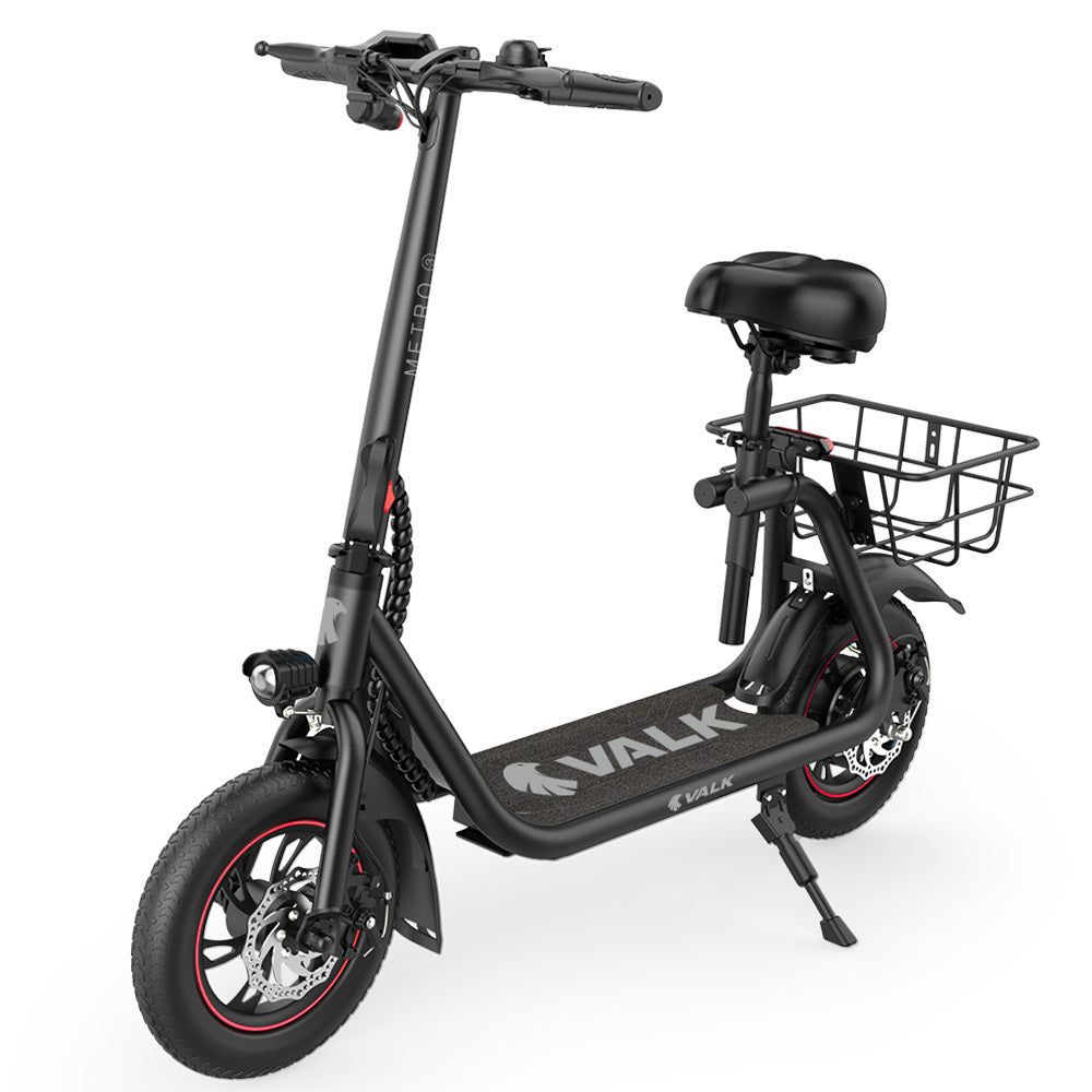 Metro 3 Electric Scooter 12" Tyres Disc Brakes Seat Black