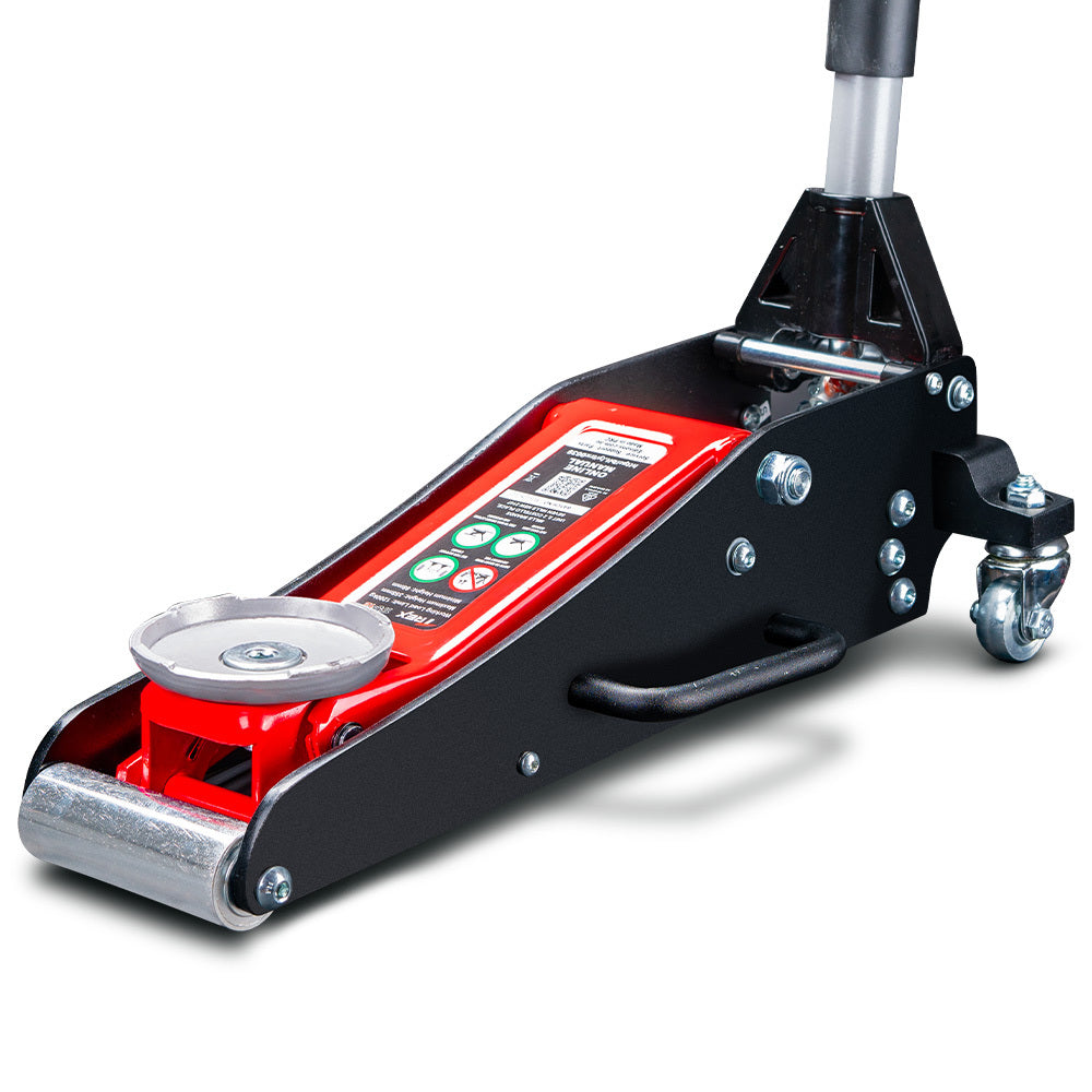 T-REX 1200kg Hydraulic Trolley Jack Low Profile Dual Pump Quick Release