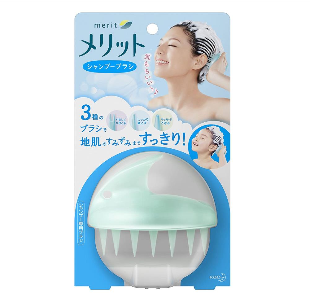 6-PACK KAO Japan Merit Shampoo Massage Brush for Scalp Care