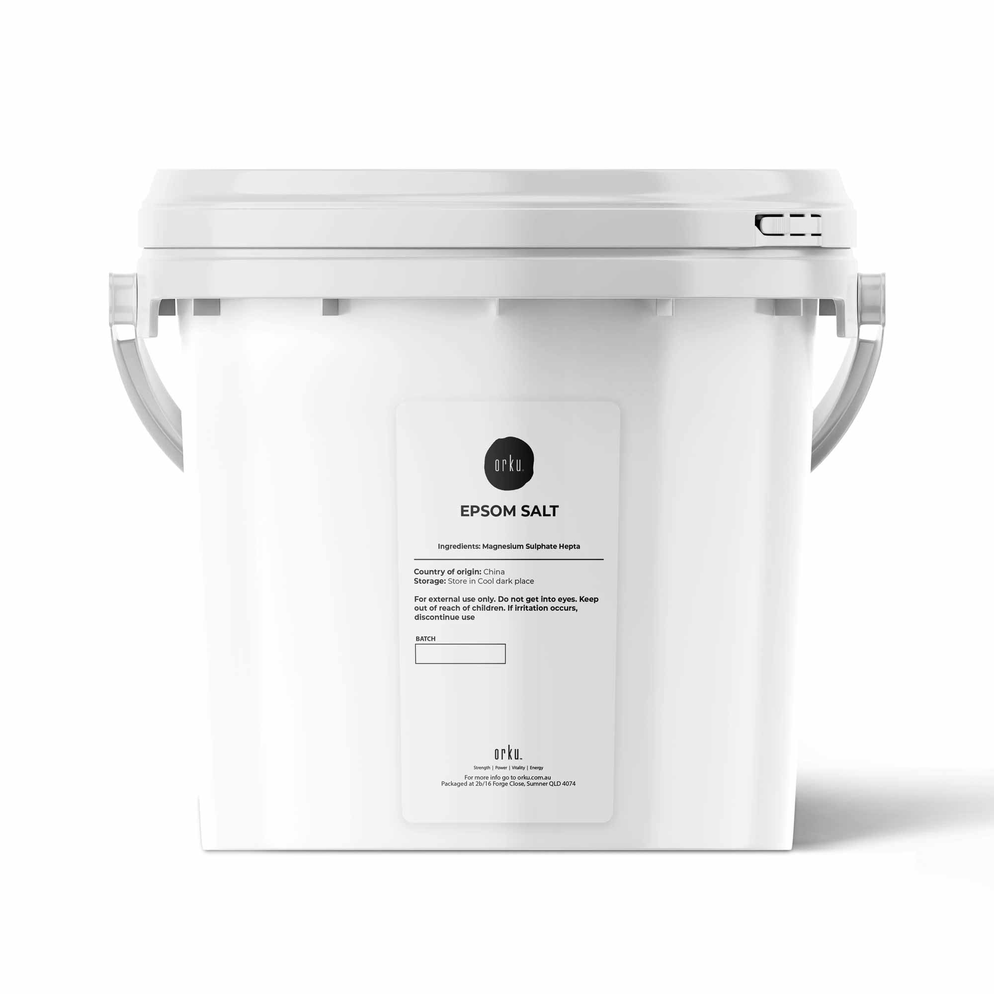 Orku 5kg Epsom Salt Tub - Magnesium Sulphate For Bath Skin Body Skin Care