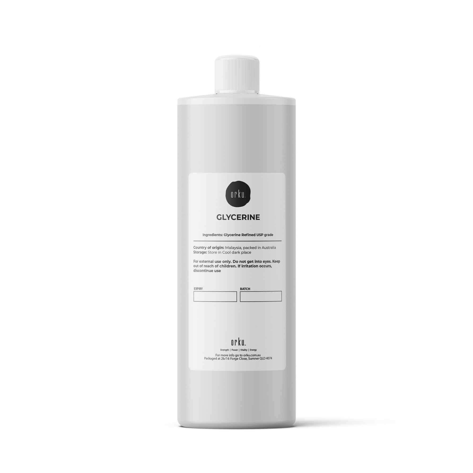 Orku 500ml Glycerine 99.9% Pure USP Food + Cosmetic Grade – Vegetable Glycerol
