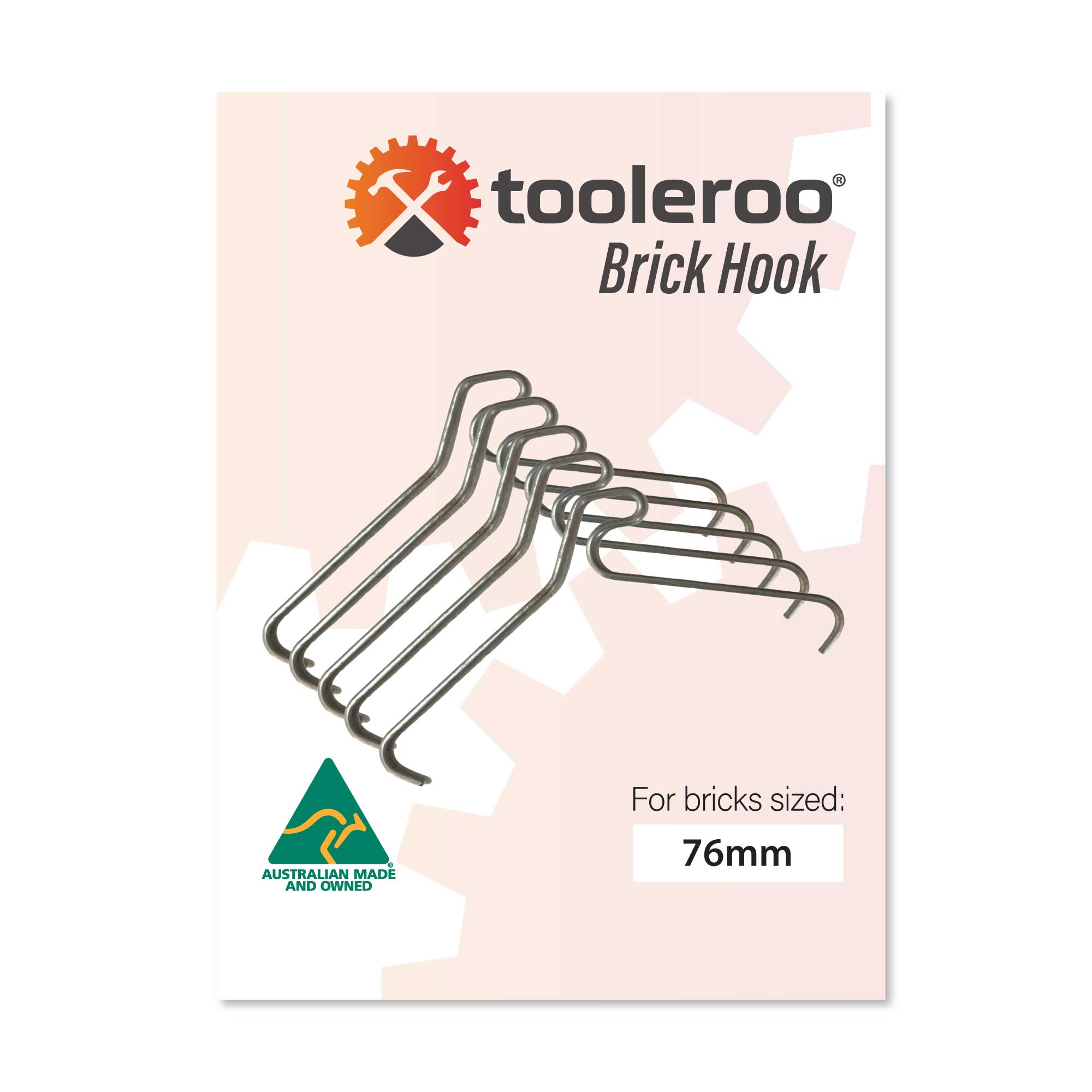 10 Pack 76mm 3" Brick Wall Hooks - Clips Hangers For Pictures Plants