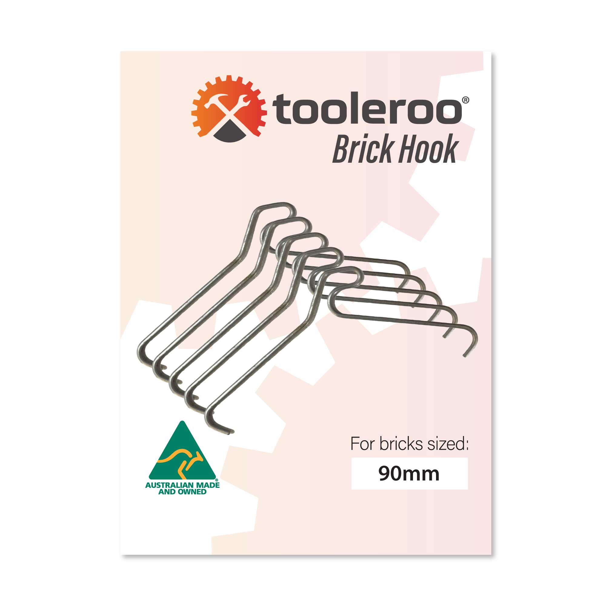 5 Pack 90mm 3.5" Brick Hooks - Wall Crab Clips Hangers For Pictures Plants