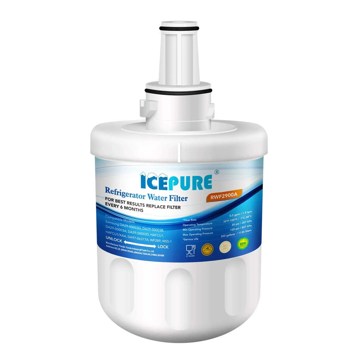 IcePure RWF2900A Fridge Water Filter 2 Step Connection