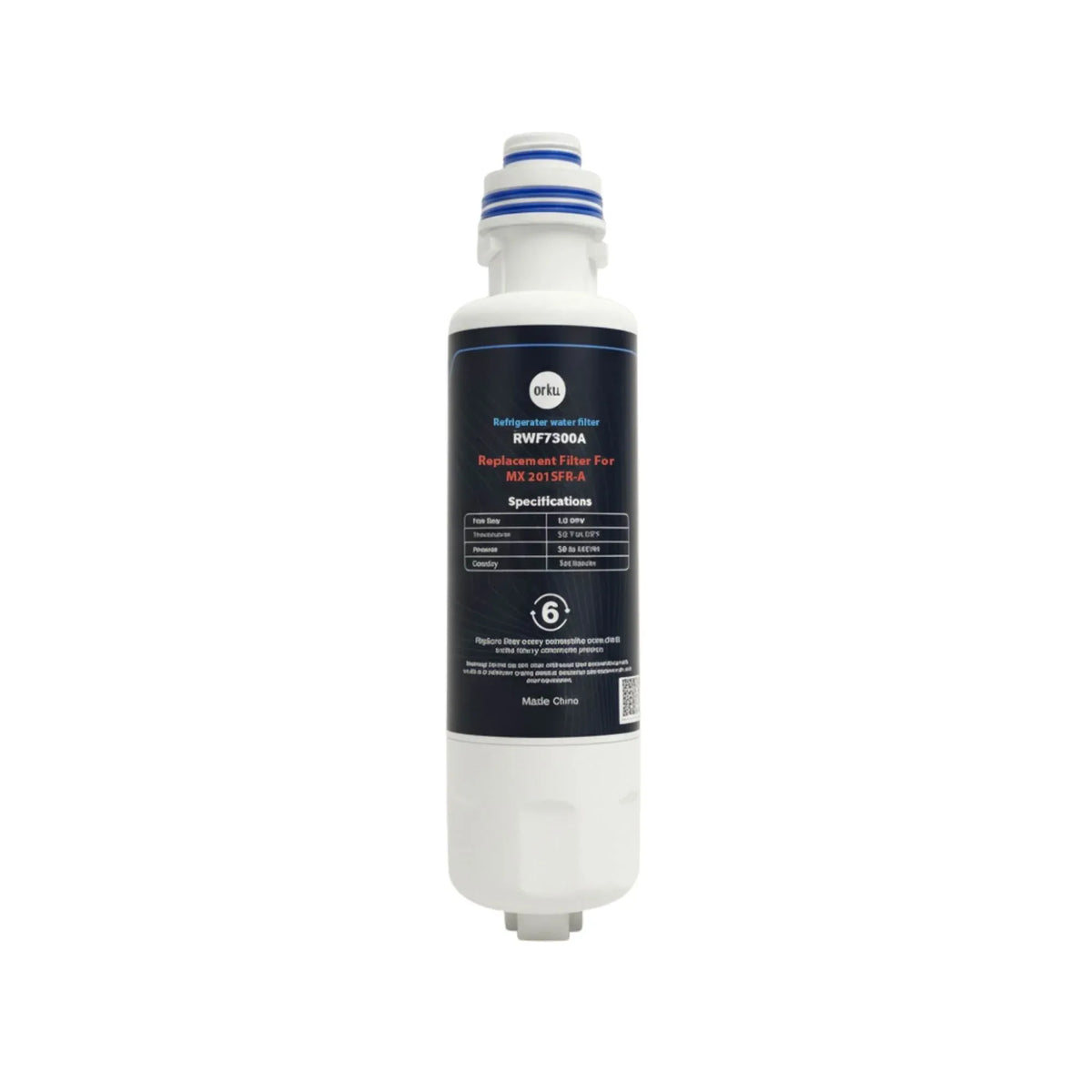 Orku Replacement Fridge Water Filter Cartridge for RWF7300A