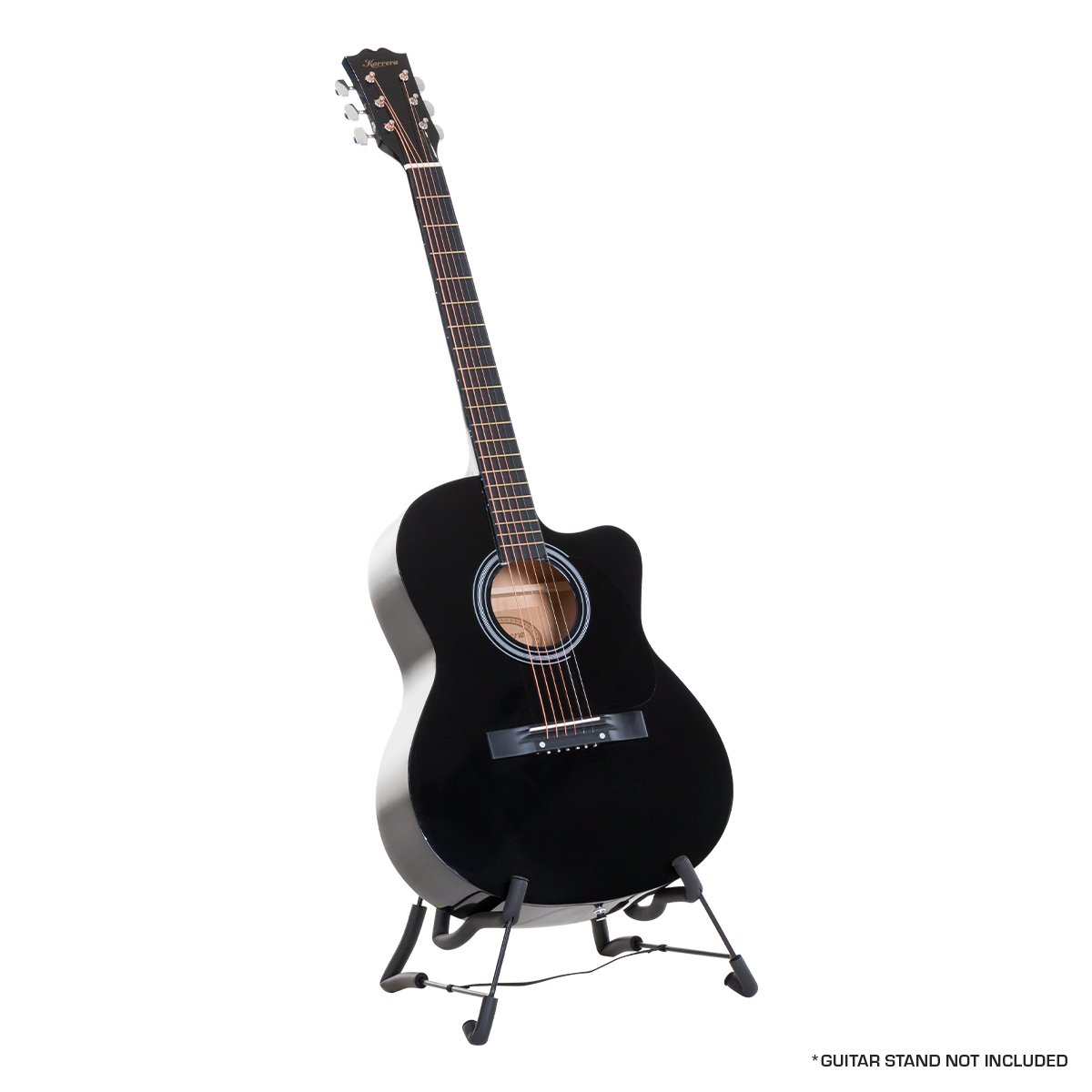 Karrera 40in Acoustic Cutaway Guitar Black