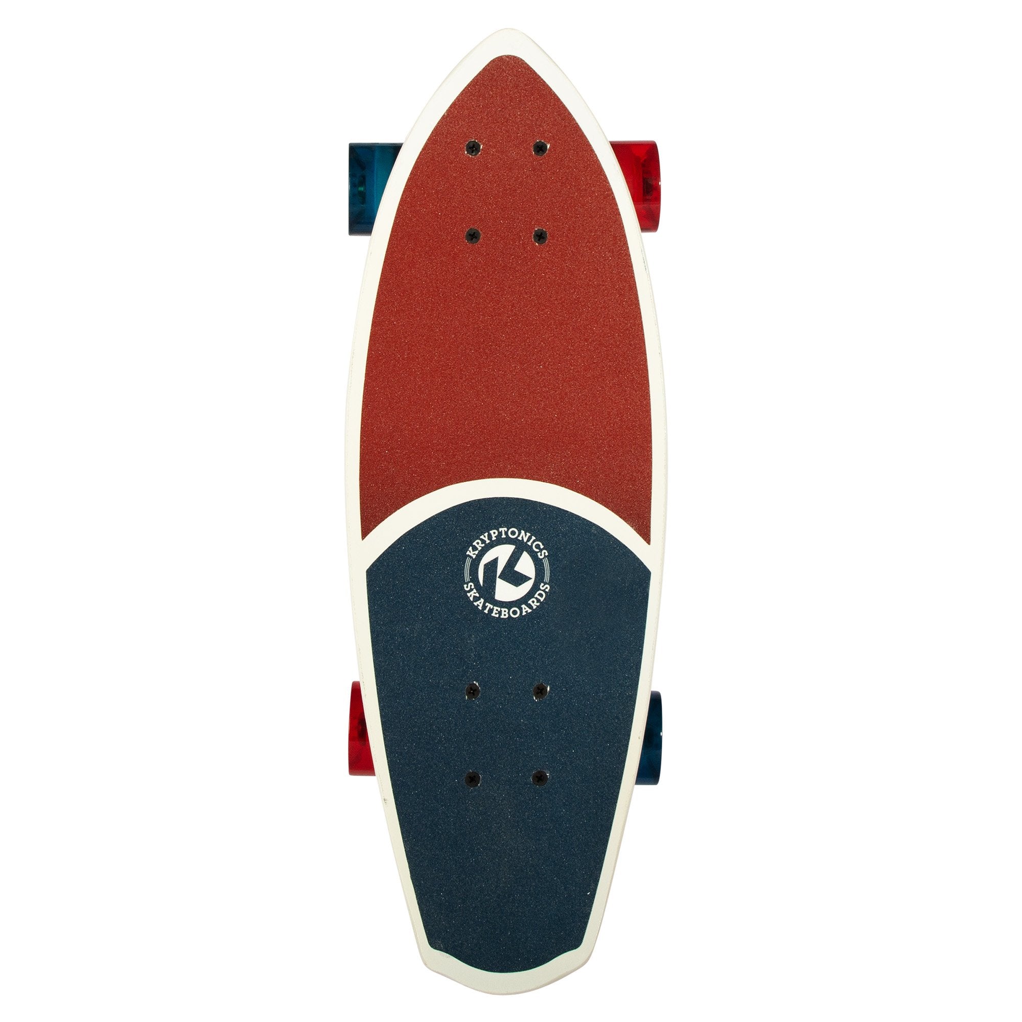 Kryptonics 23" Mini Fat Cruiser Skateboard Liberty Blue