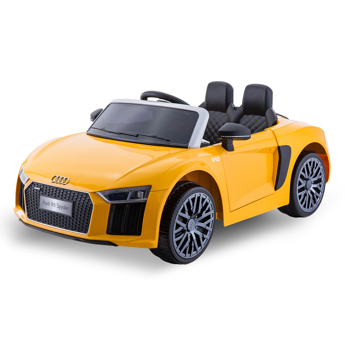 R8 Spyder Audi Licensed Kids Electric Ride-On Car Remote Yellow