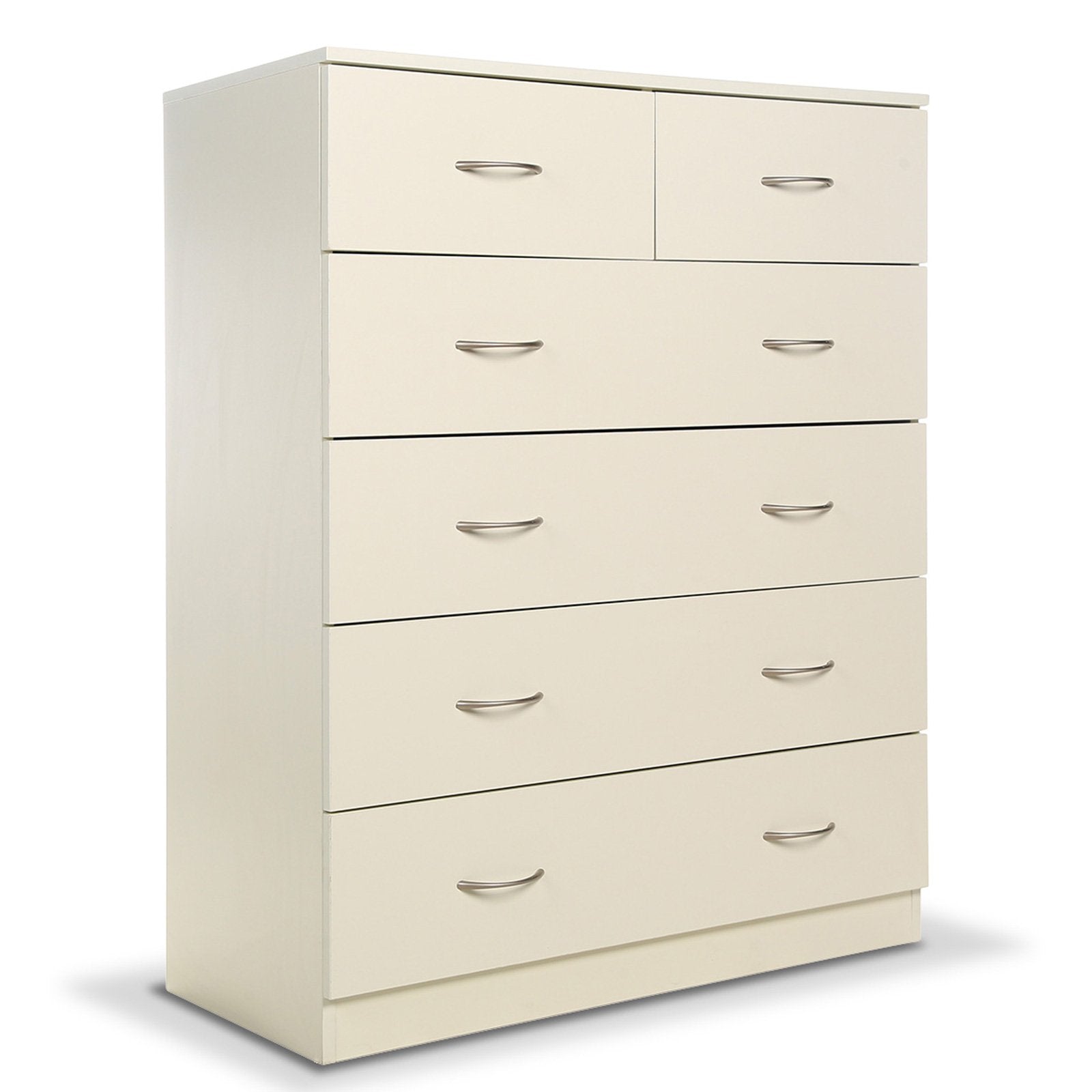 Sarantino Tallboy Dresser 6-Drawer Cabinet White