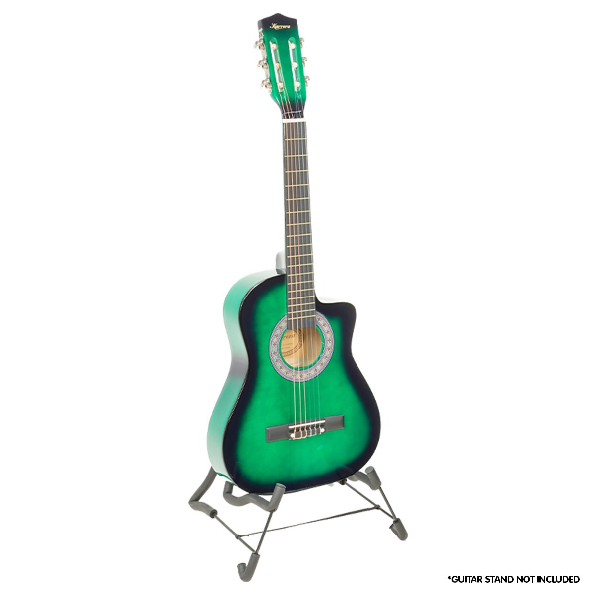 Karrera 34in Acoustic Guitar Kids Cutaway Green