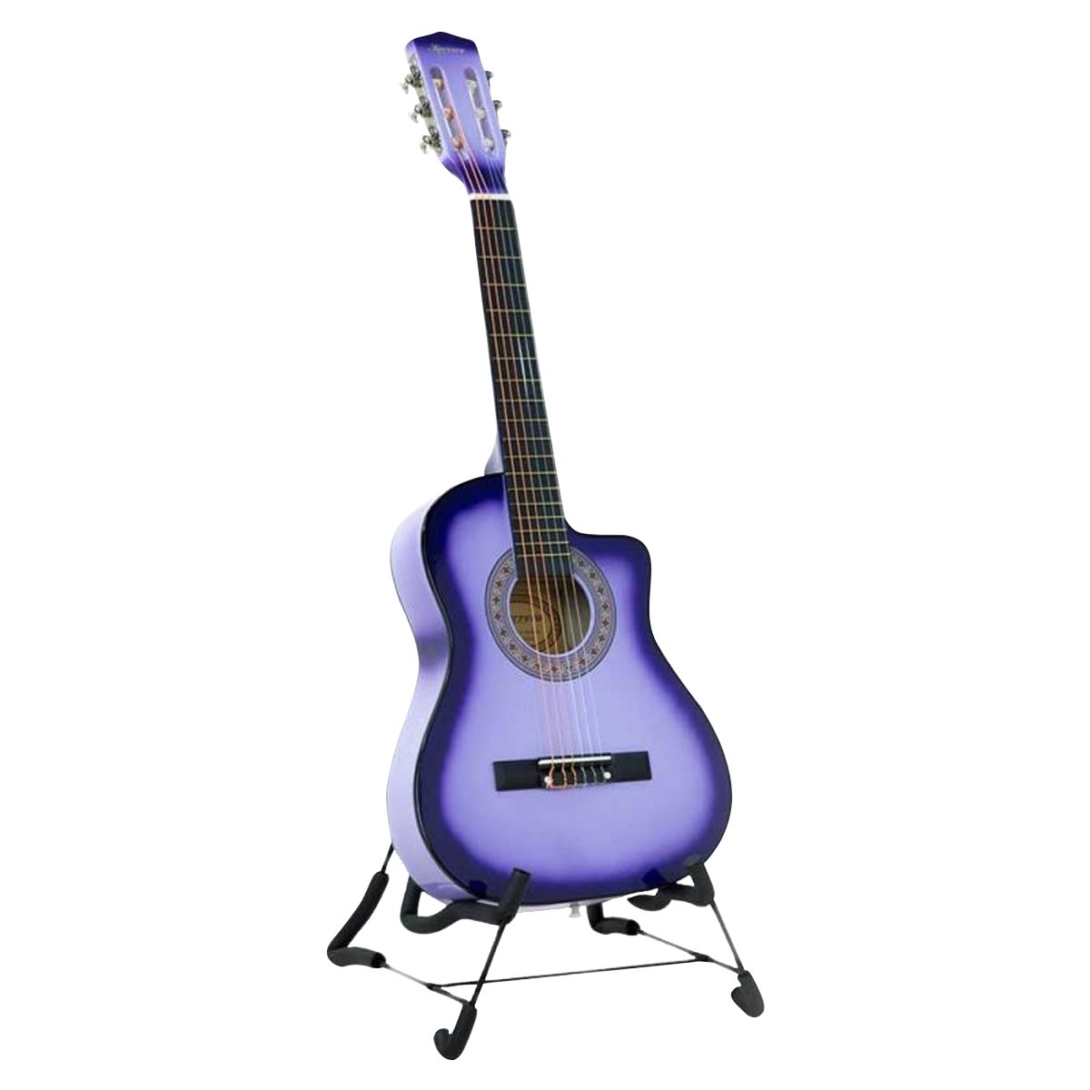 Karrera 38in Pro Cutaway Acoustic Guitar Purple Burst