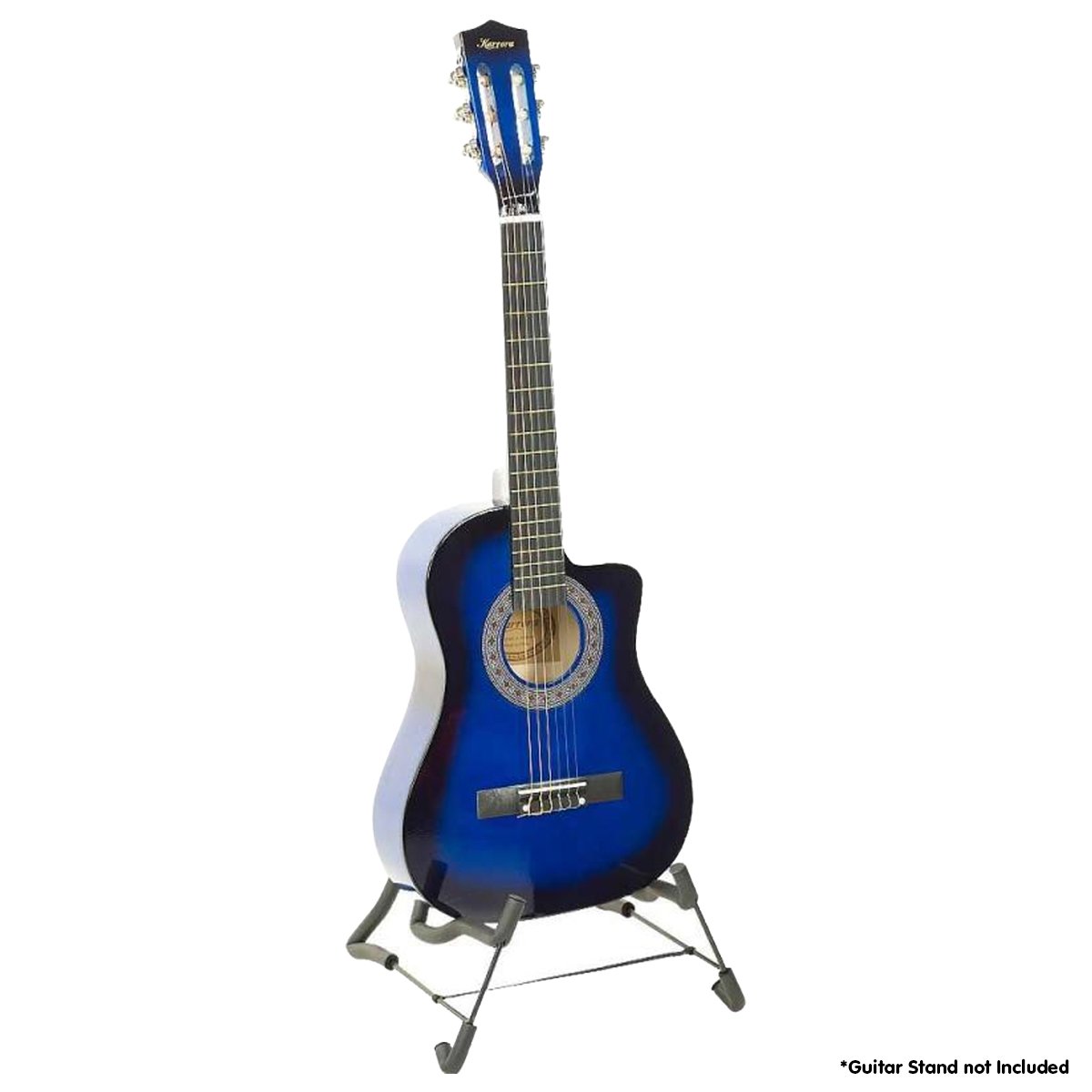 Karrera 38in Cutaway Acoustic Guitar Blue Burst (Beginner-Friendly)