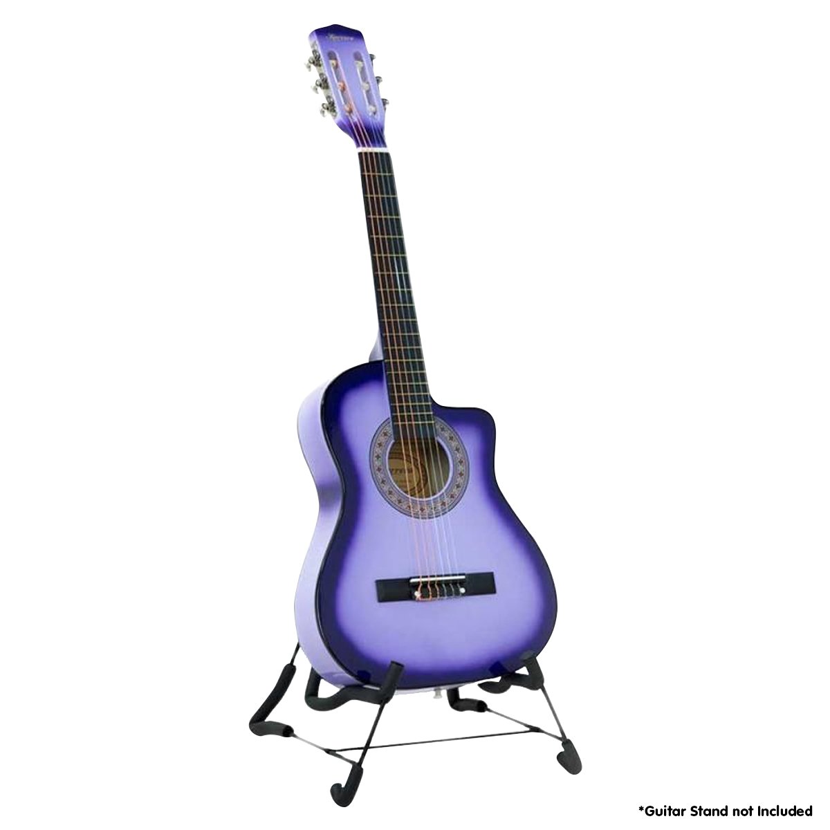 Karrera 38in Cutaway Acoustic Guitar Purple Burst with Bag