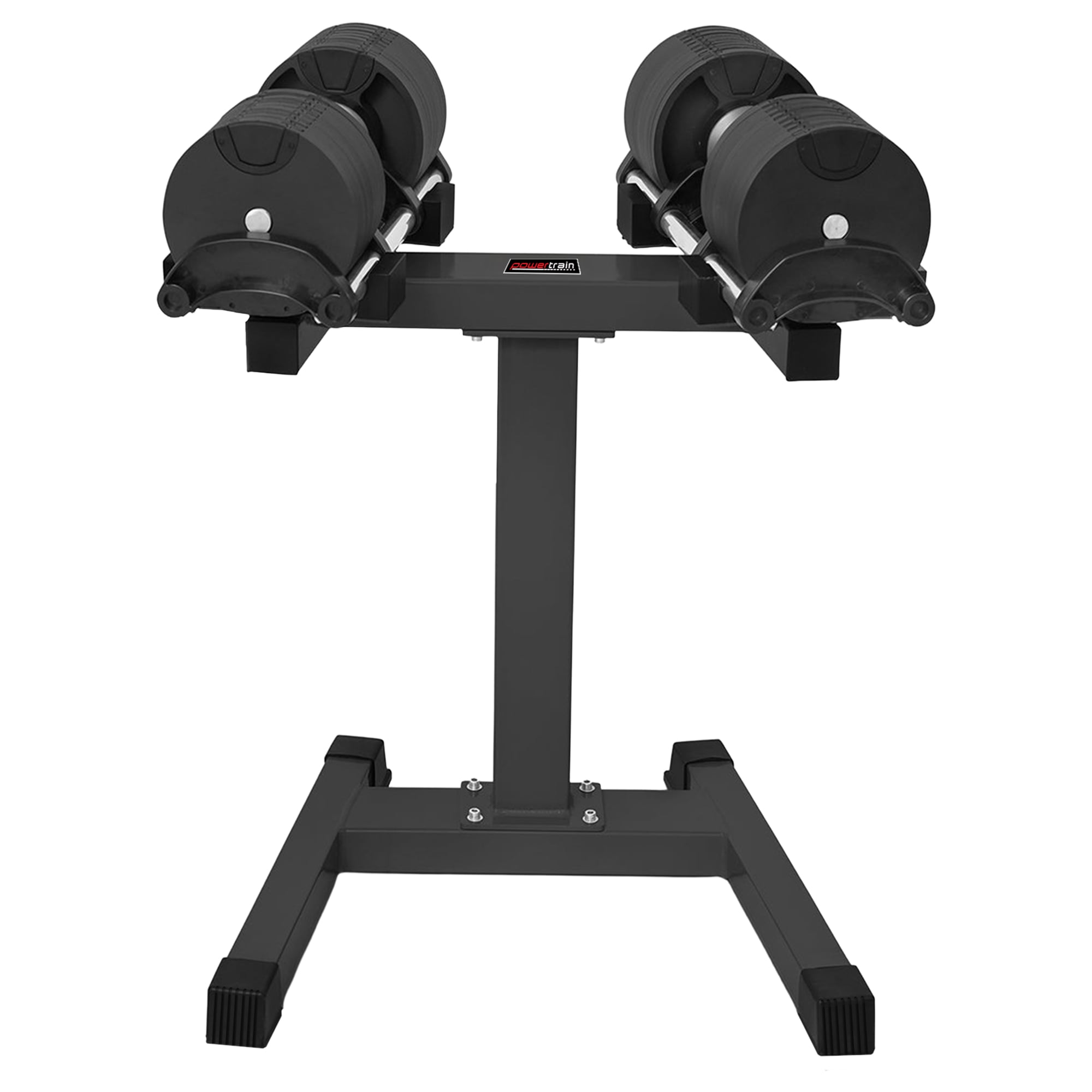 Powertrain Eon 2 X 45kg Adjustable Dumbbells W/ Stand Heavy-duty Storage Rack Home Gym 9 Strength Training Equipment