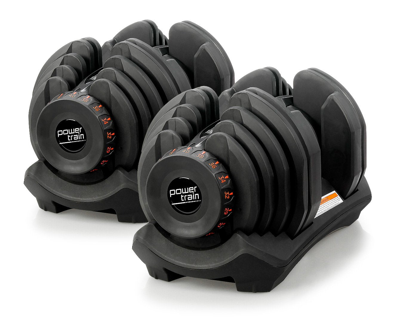 Powertrain 40kg Adjustable Dumbbells Home Gym Set