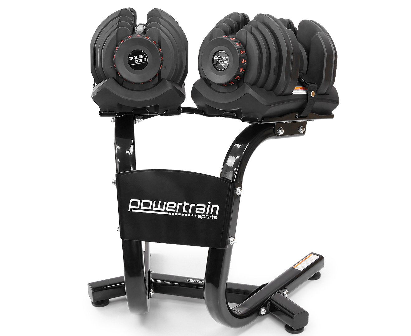 Powertrain 2x 40kg Adjustable Dumbbells with Stand