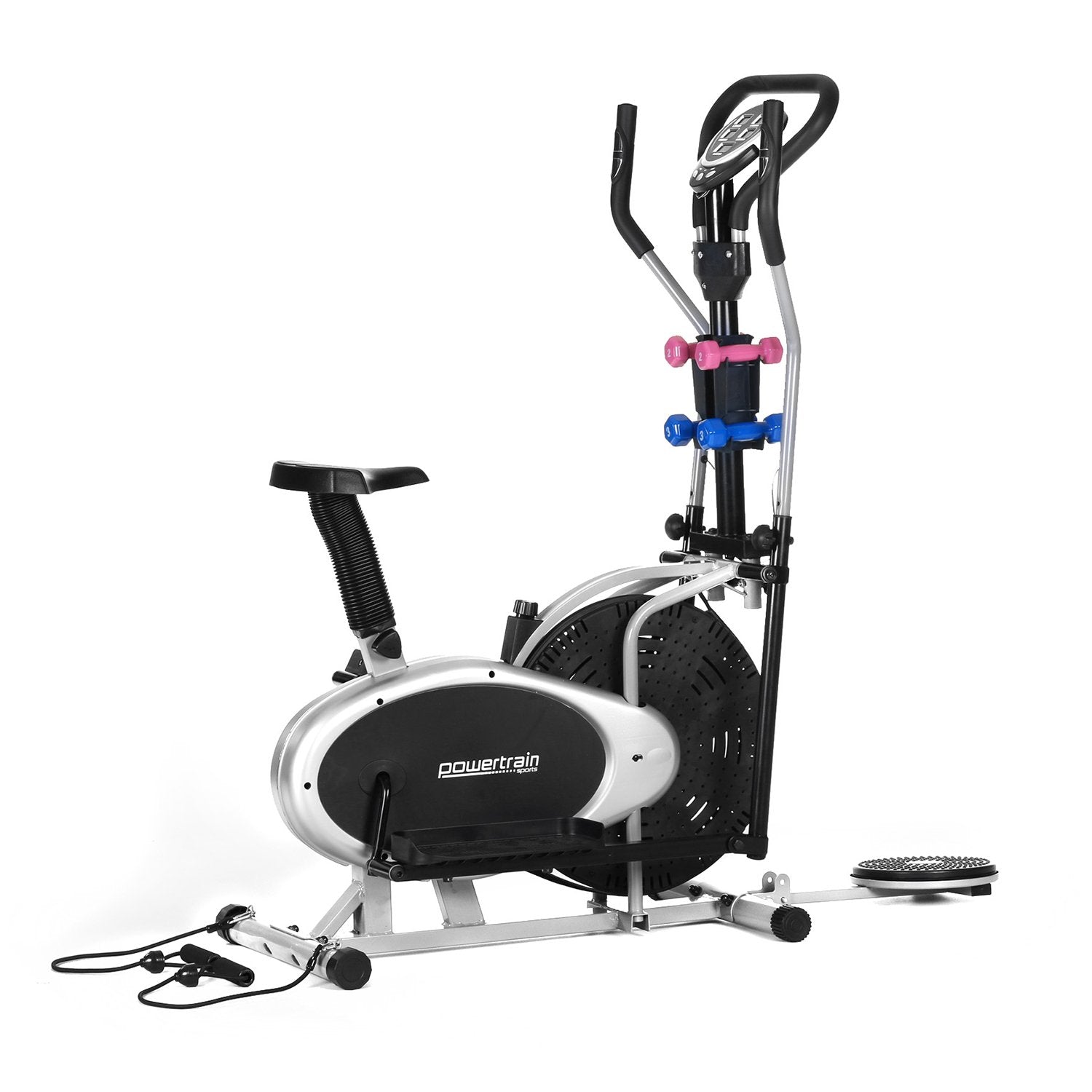 Powertrain 6-in-1 Elliptical Cross Trainer Bike Weights Twist Disc