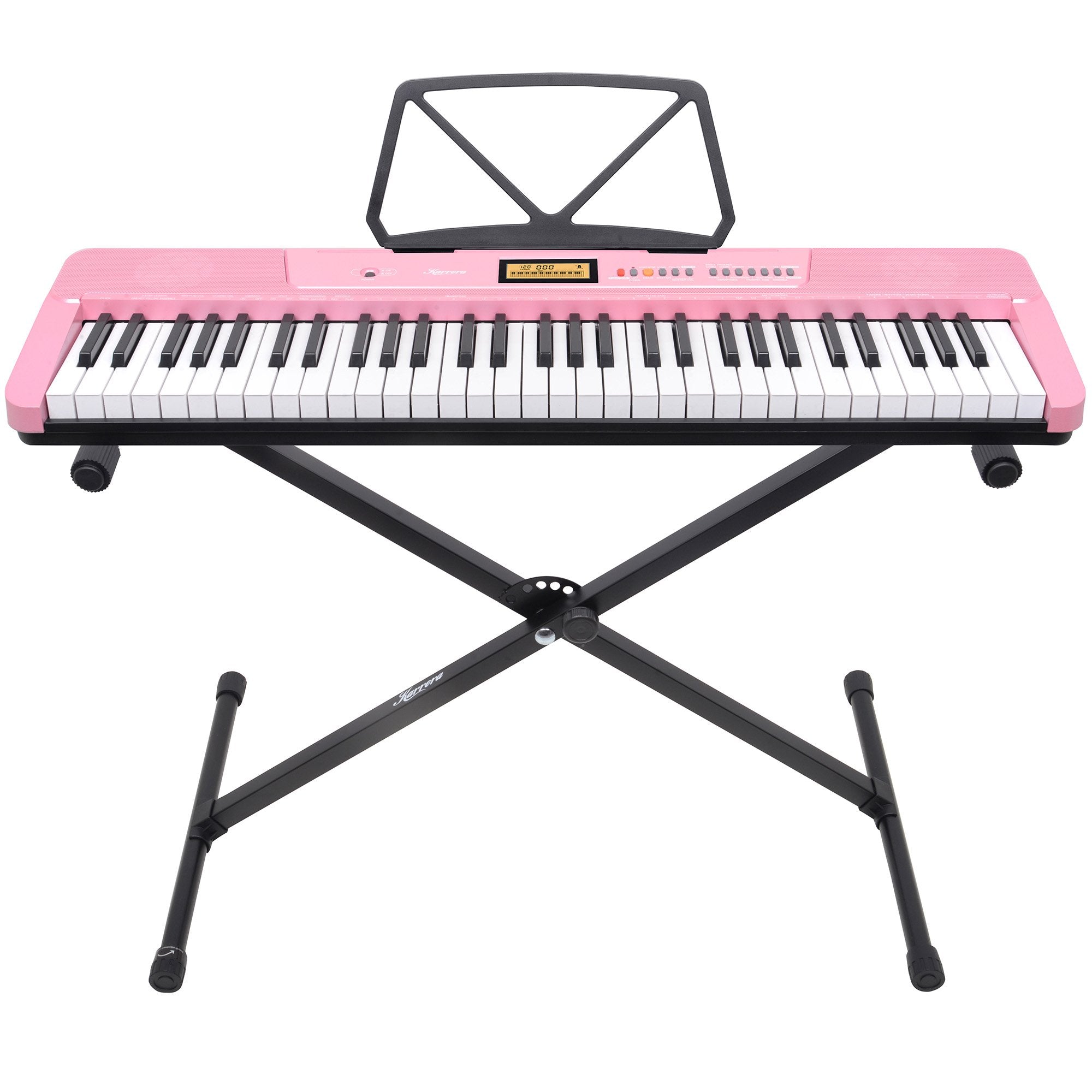 Karrera 61-Key Electronic Keyboard LCD Touch Response Pink