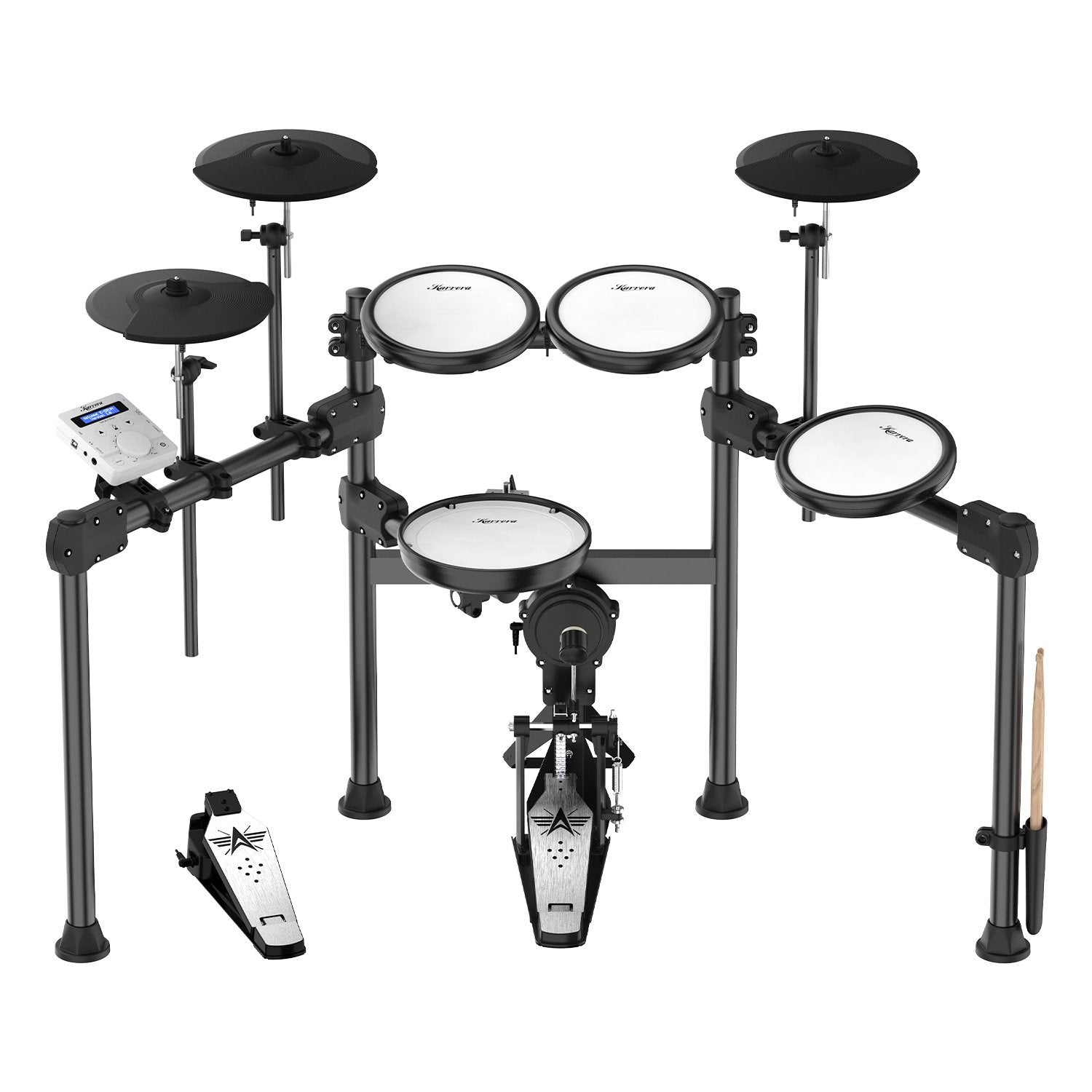 Karrera X23 Electronic Drum Kit Mesh Heads USB MIDI 420 Sounds