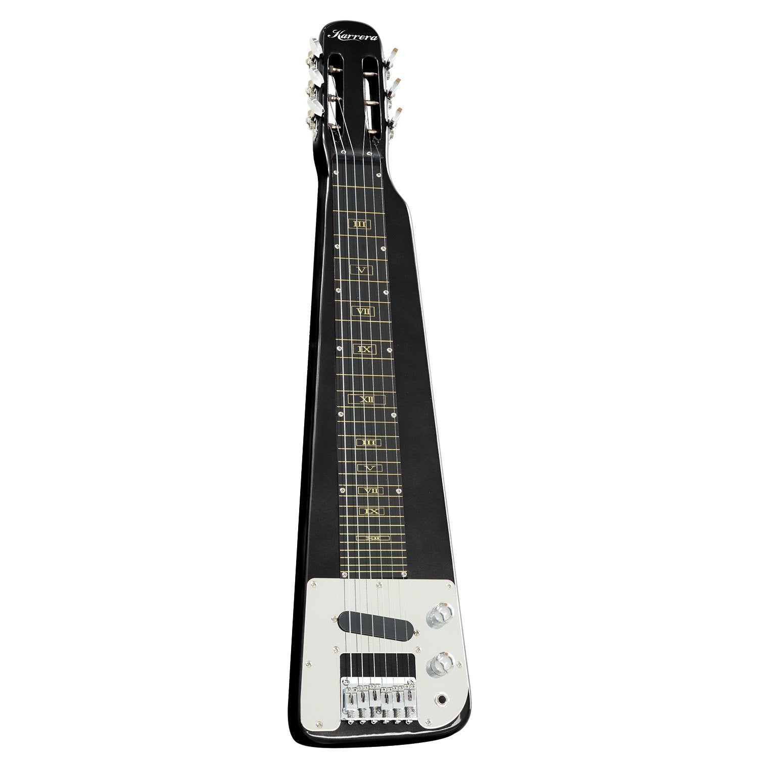 Karrera 29in Lap Steel Hawaiian Guitar Black