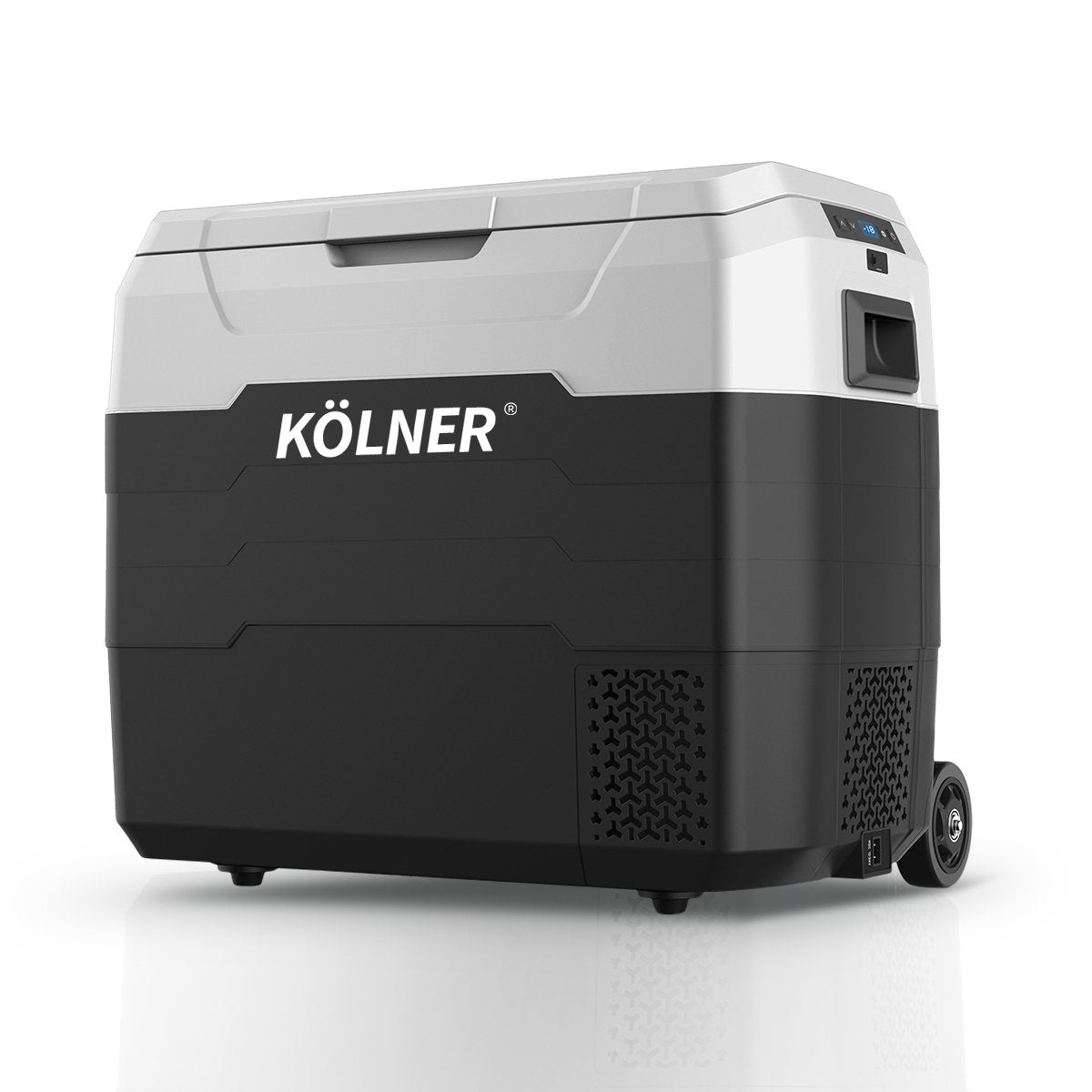 Kolner 50L Portable Fridge Freezer Camping Trolley Black