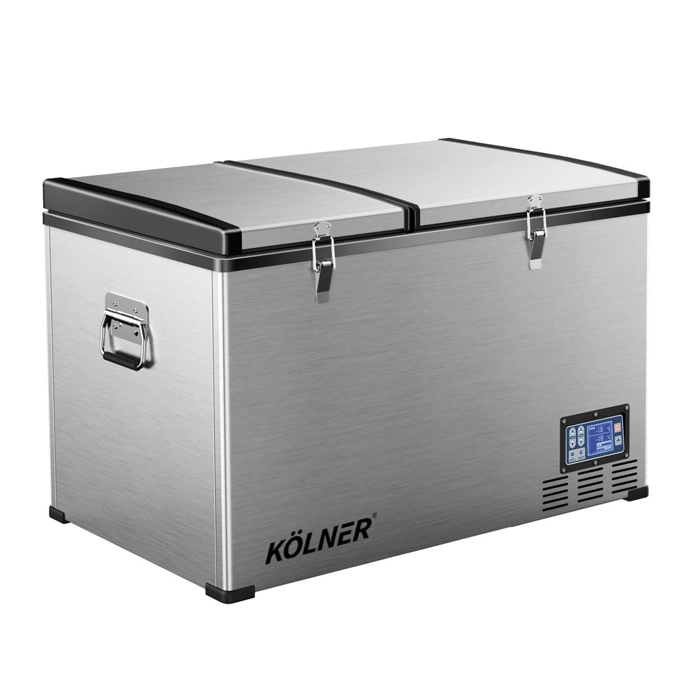 Kolner 80L Portable Fridge Freezer Dual-Zone Camping Car Travel