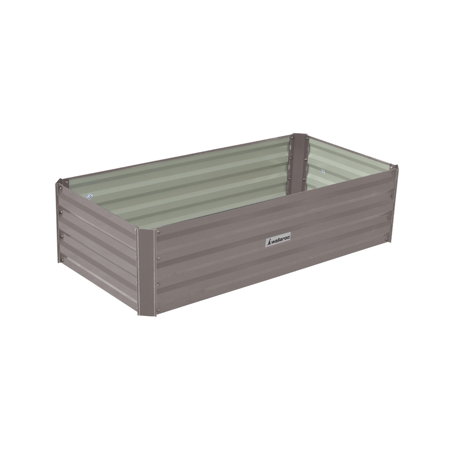 Wallaroo Galvanized Steel Raised Garden Bed 120x60x30cm Grey