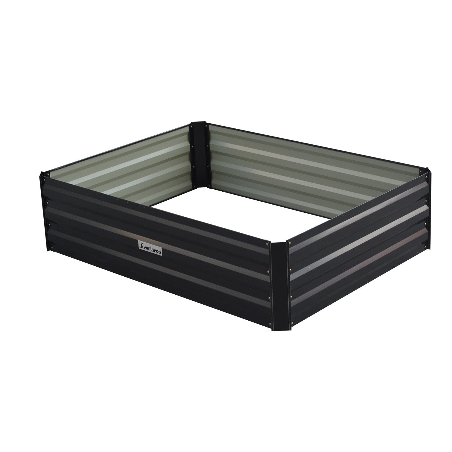 Wallaroo 120x90x30cm Galvanized Steel Garden Bed Black