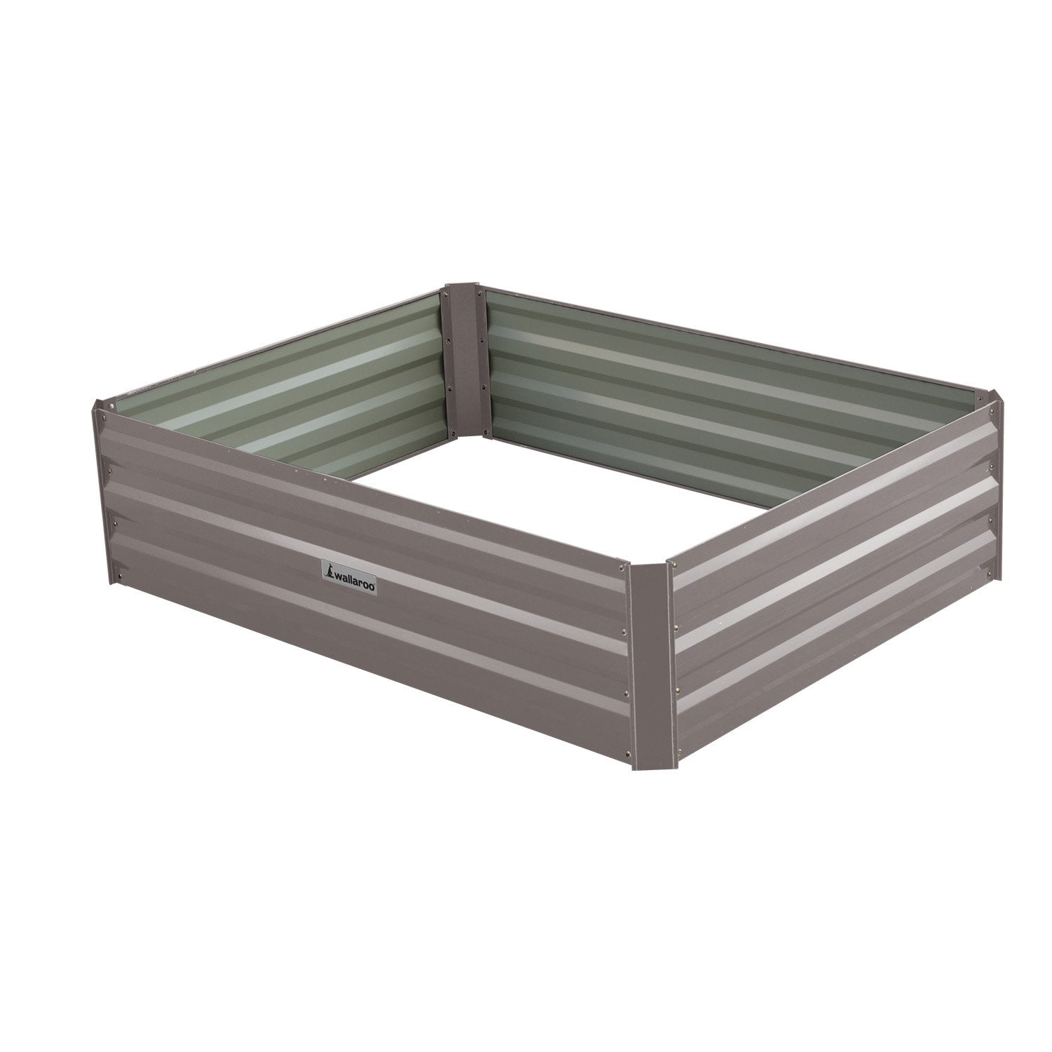 Wallaroo Galvanized Steel Garden Bed 120x90x30cm Grey