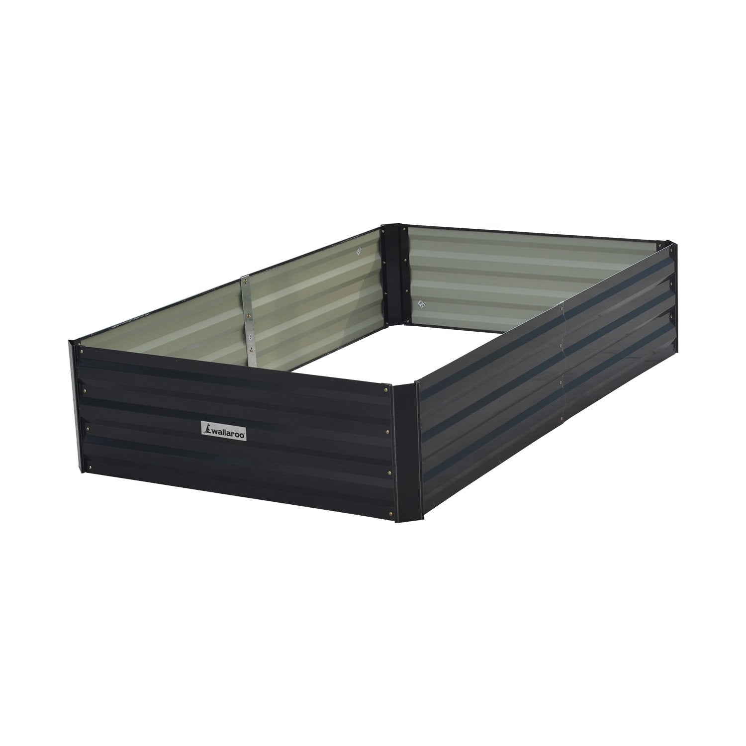 Wallaroo 150x90x30cm Galvanized Steel Garden Bed Black