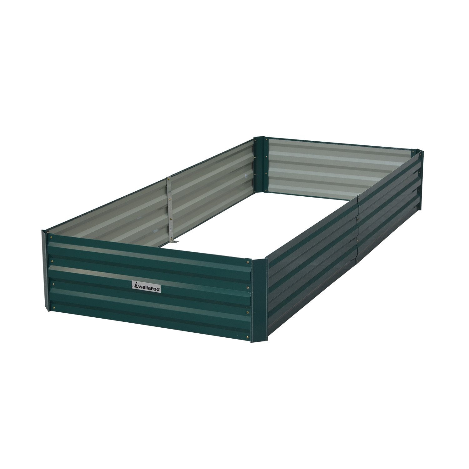 Wallaroo Galvanized Steel Garden Bed 210x90x30cm Green