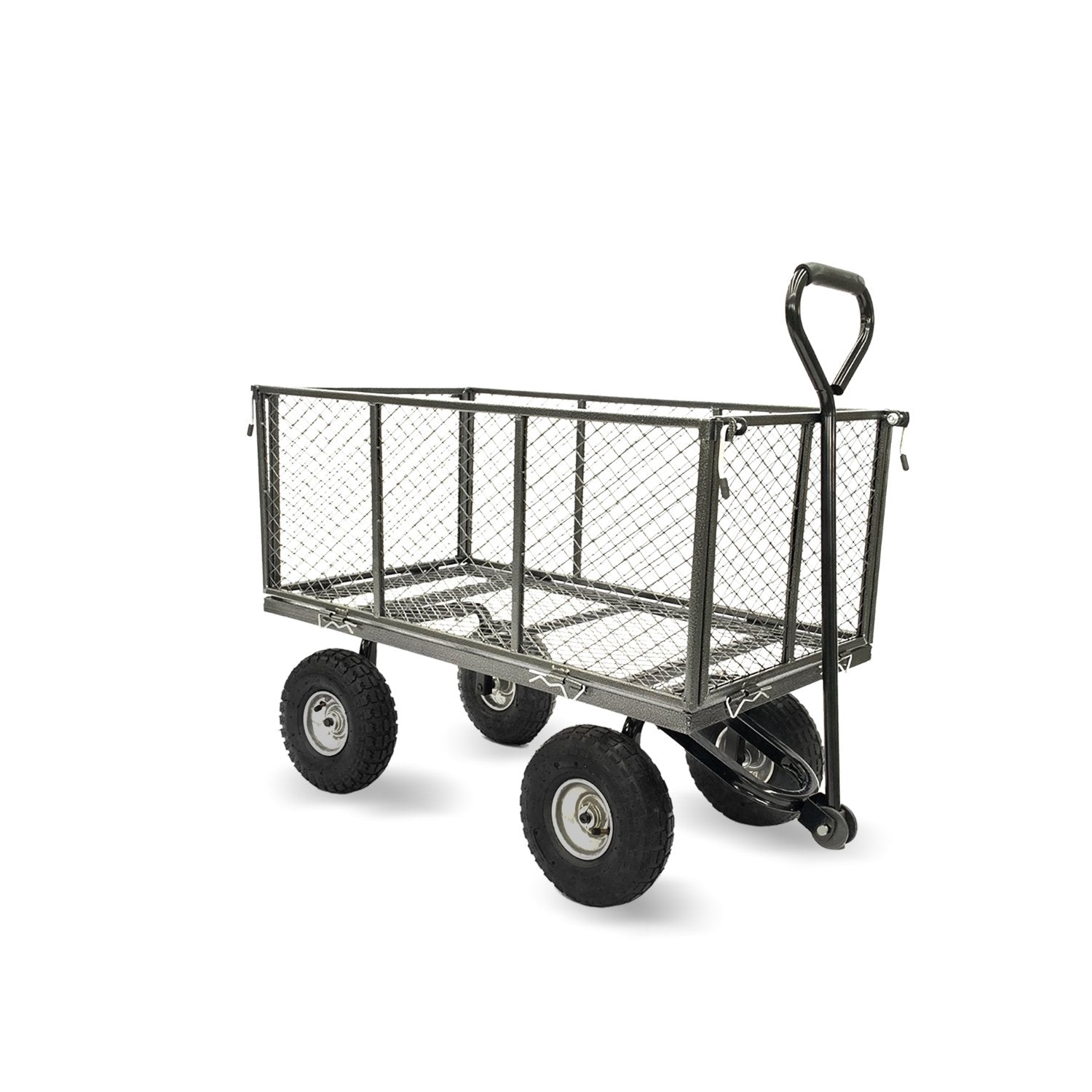 Wallaroo Heavy-Duty Steel Mesh Garden Trolley Cart Hammer Grey