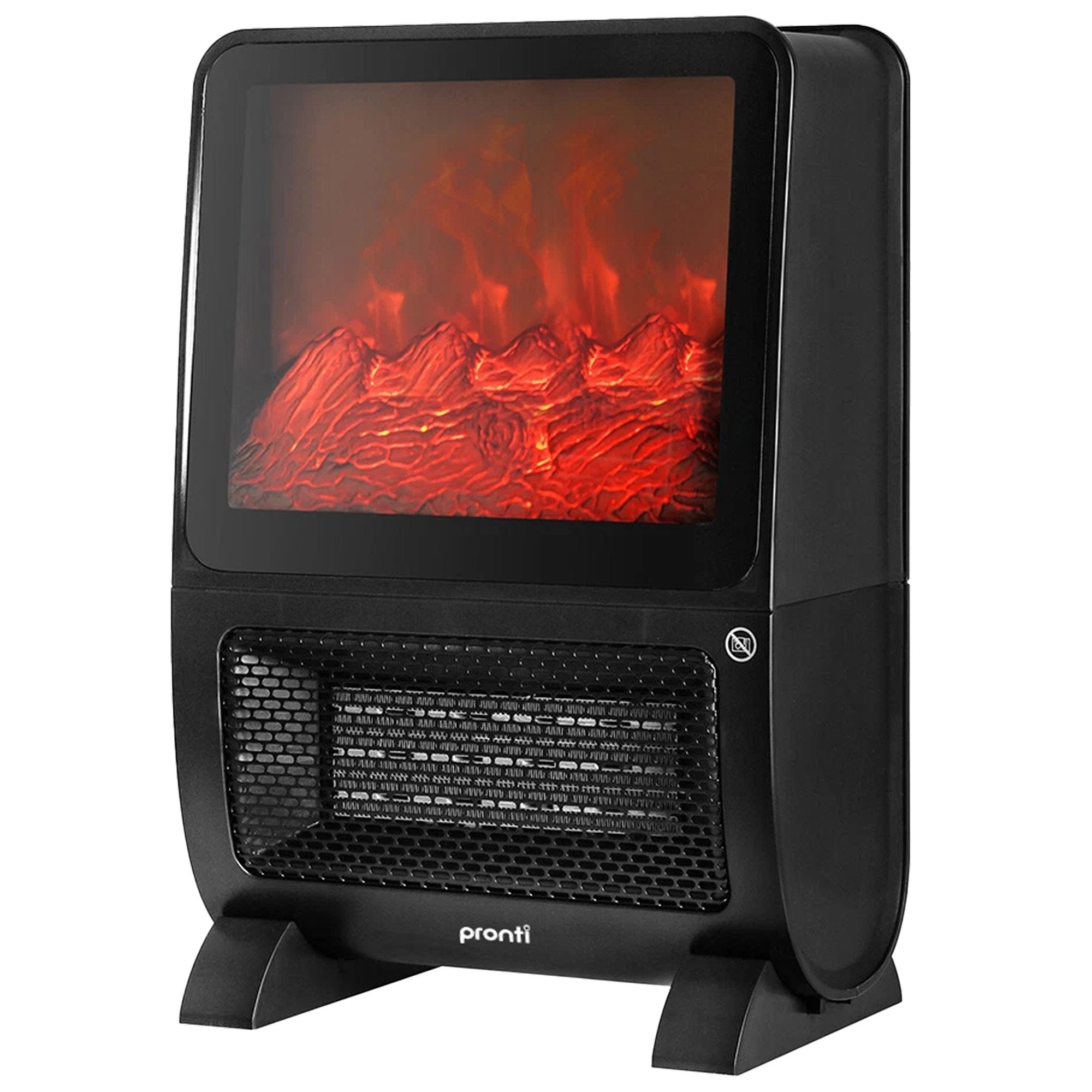 Pronti 2000W Portable 3D Fire Electric Heater UV Sterilisation