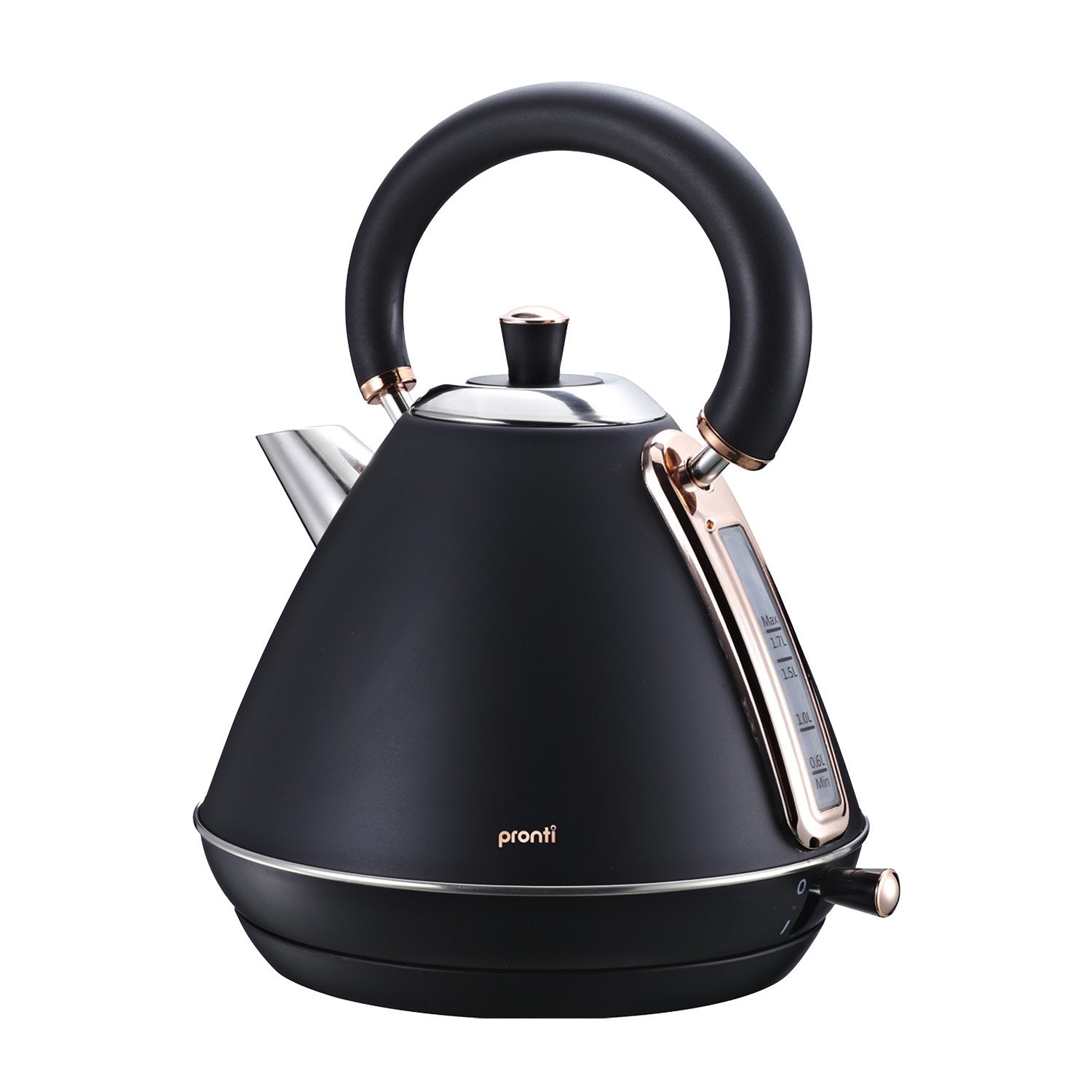 Rose Trim 1.7L Kettle Black Stainless Steel