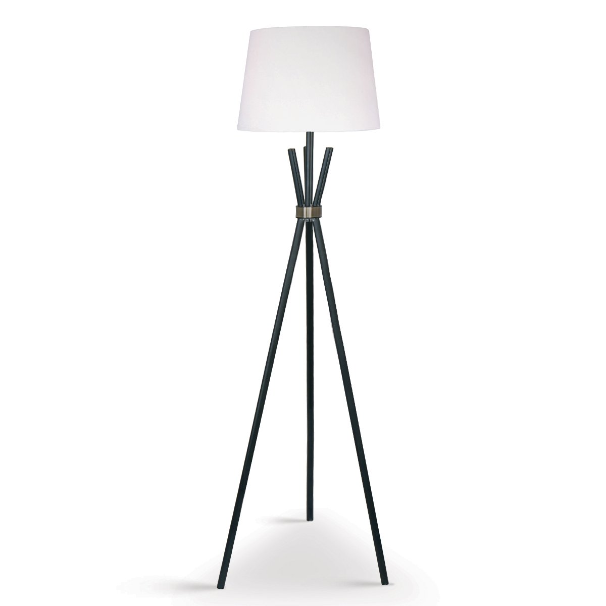 Sarantino Tripod Floor Lamp Metal Antique Brass
