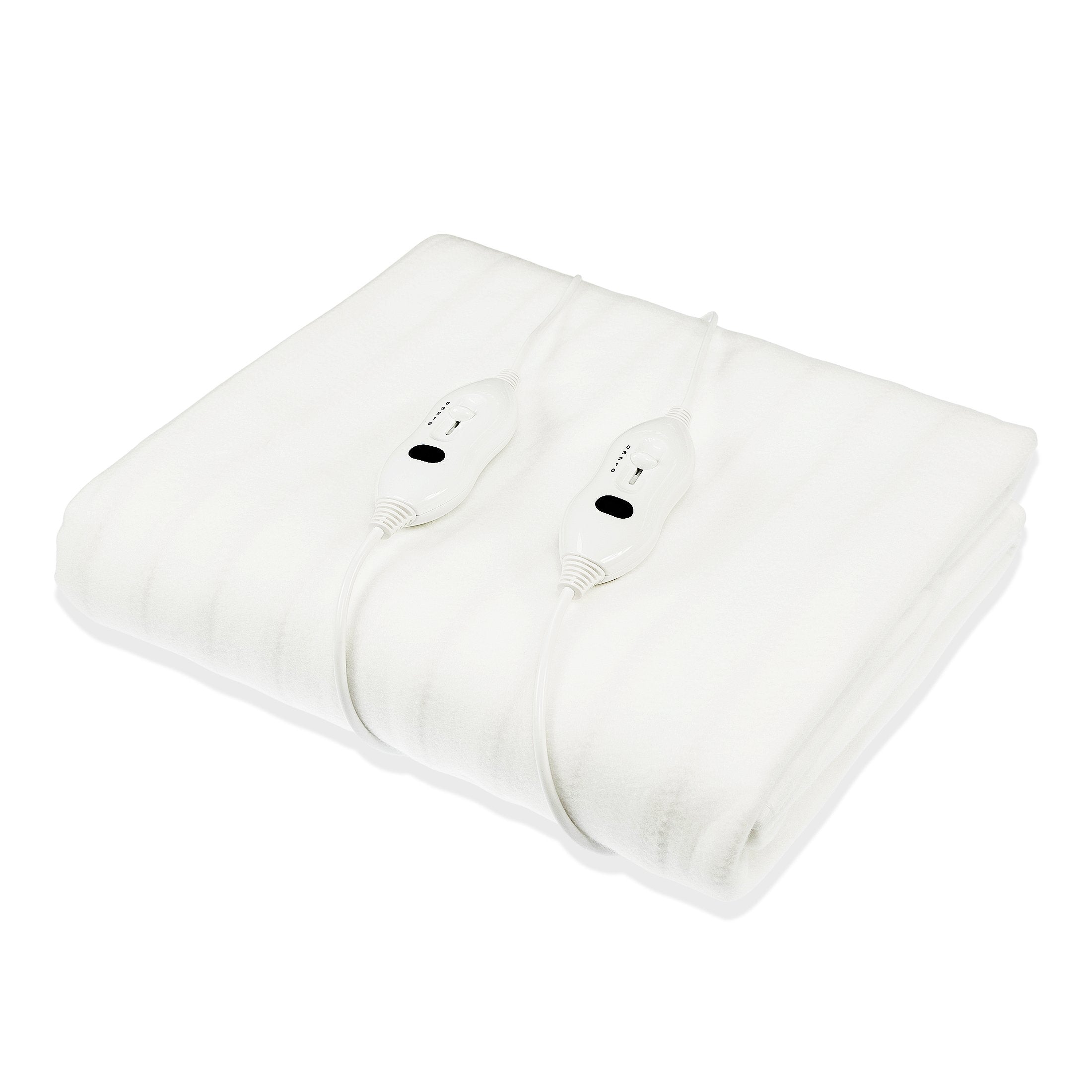 Laura Hill Double Electric Blanket Heated Fitted Polyester White