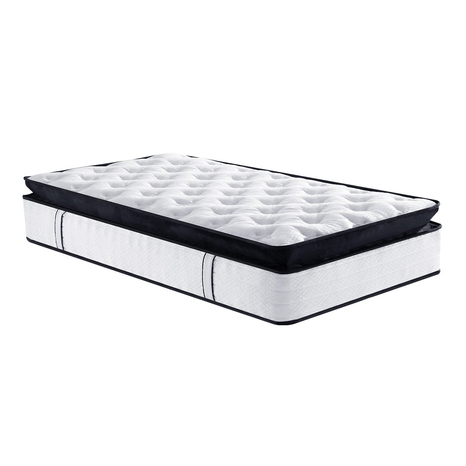 Laura Hill King Single Mattress Euro Top 5 Zone Spring Foam 32cm