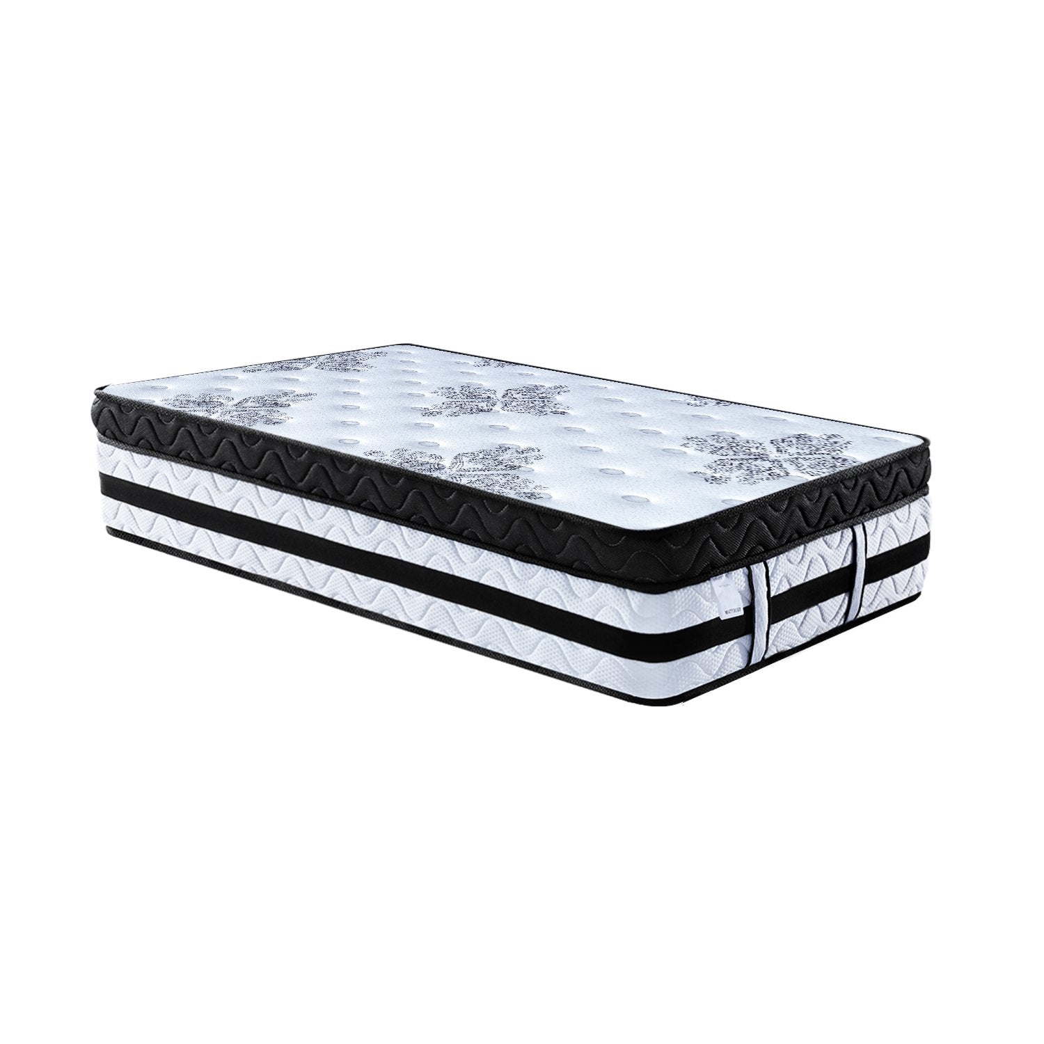 Laura Hill King Single Mattress Euro Top 5-Zone Spring Foam 34cm