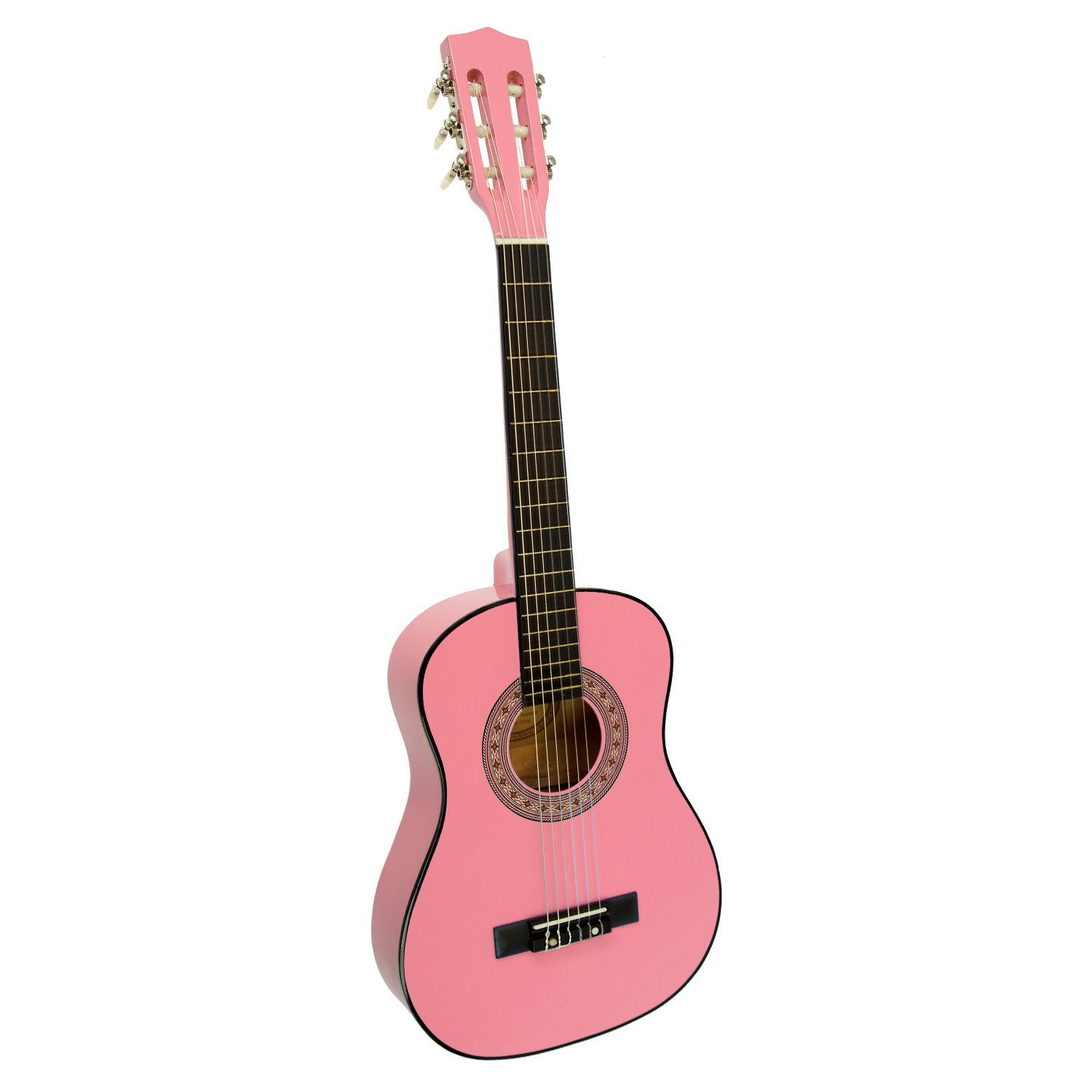 Karrera 34in Acoustic Wooden Children's Guitar Pink