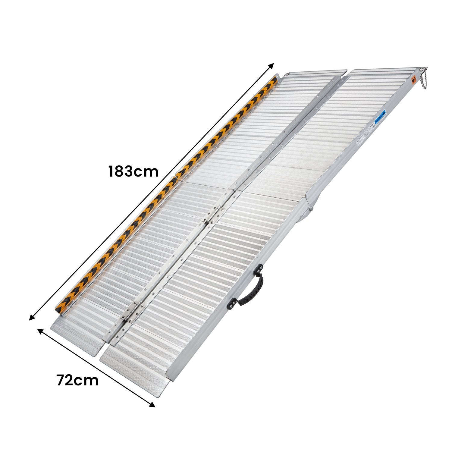 Kartrite 6ft Aluminium Foldable Wheelchair Ramp Non-Slip Silver