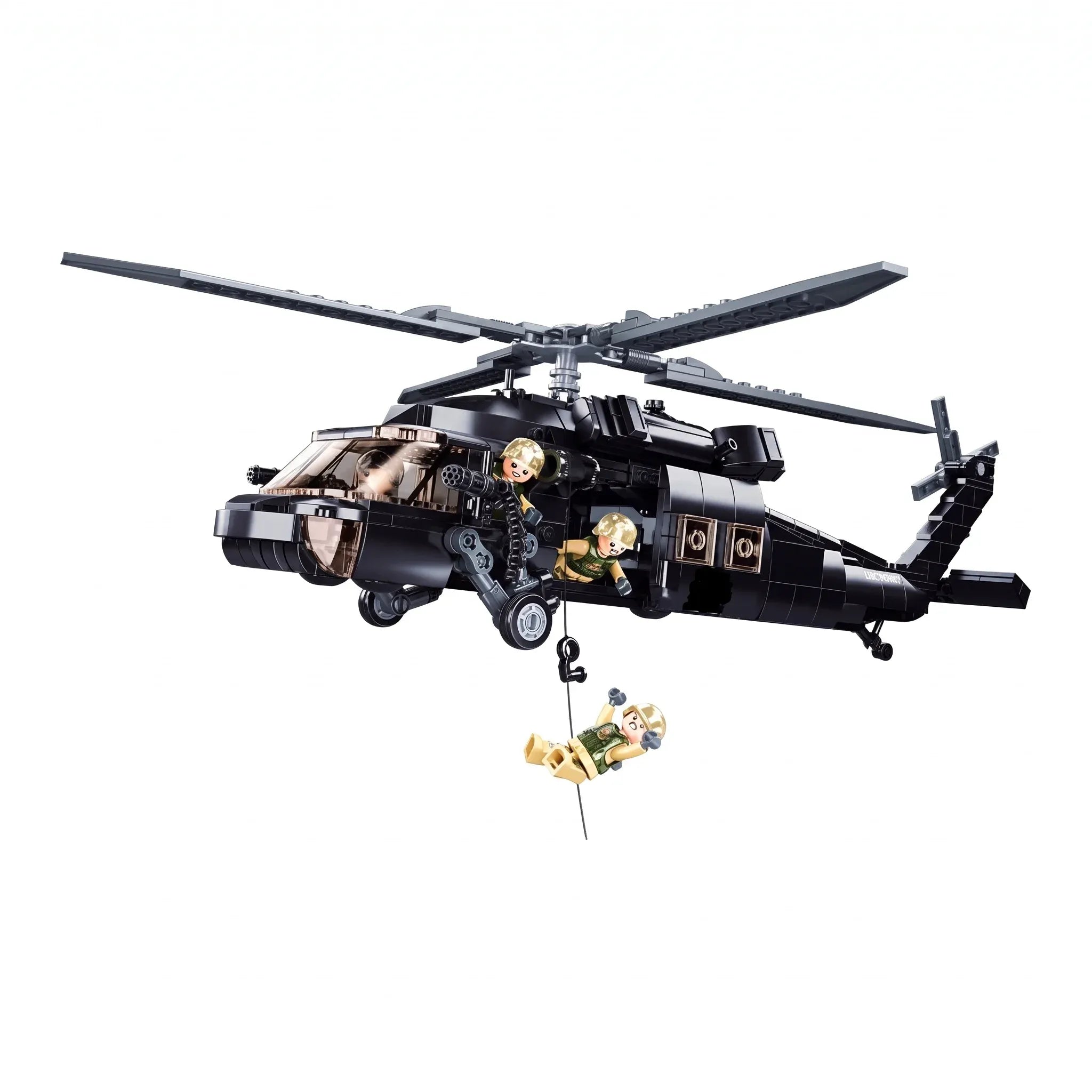 Sluban B1012 Model Kit UH60 Black Hawk Medical Rescue Helicopter US Army MEDEVAC Air Force Military Building Blocks DIY