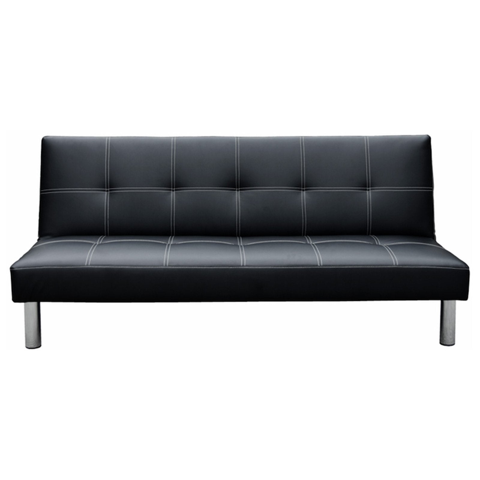 Chelsea 3-Seater Sofa Bed Faux Leather Black