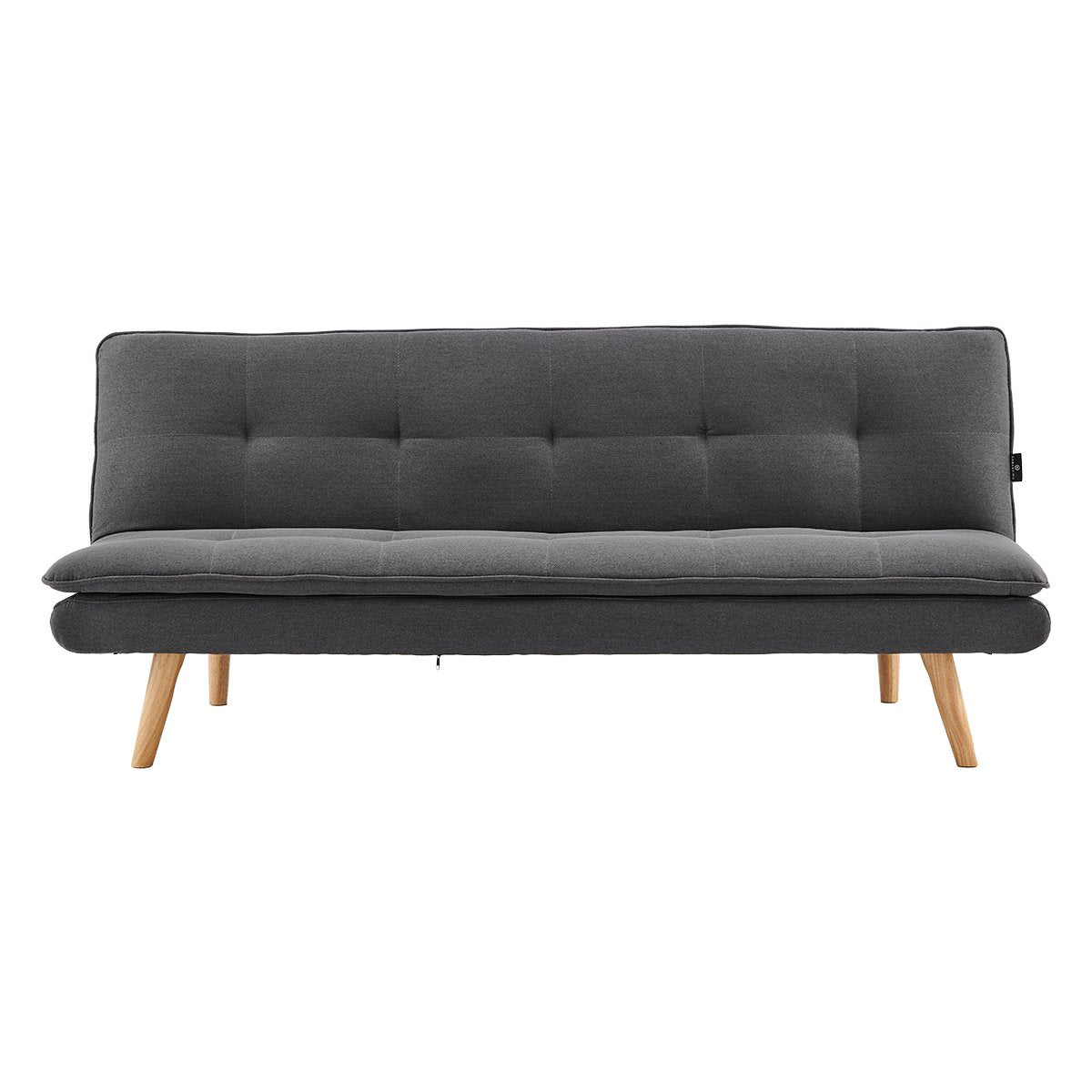 Sarantino 3 Seater Linen Sofa Bed Dark Grey