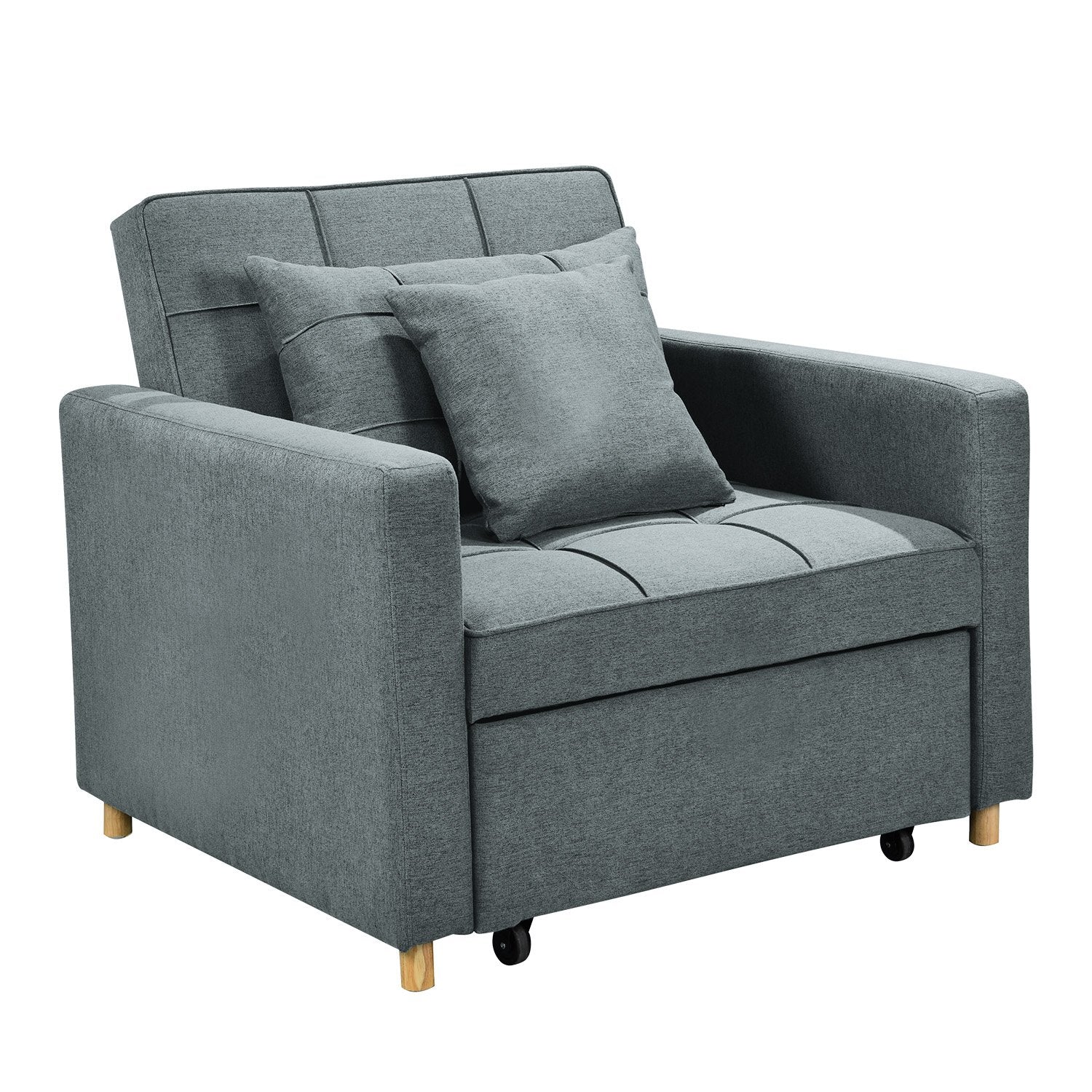 Suri Convertible Sofa Chair Bed 3-in-1 Airforce Blue