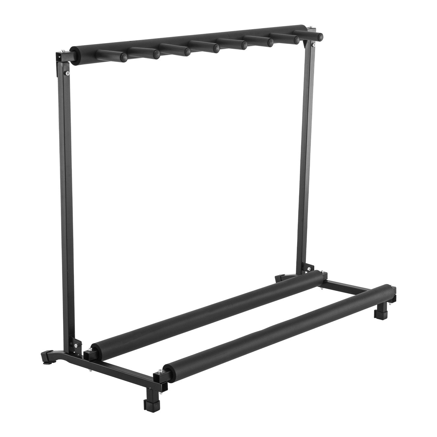 Karrera 7-Holder Steel Guitar Stand Foldable Black