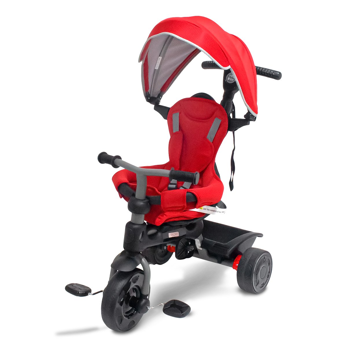 Explorer 3-Stage Kids Trike Red with Canopy