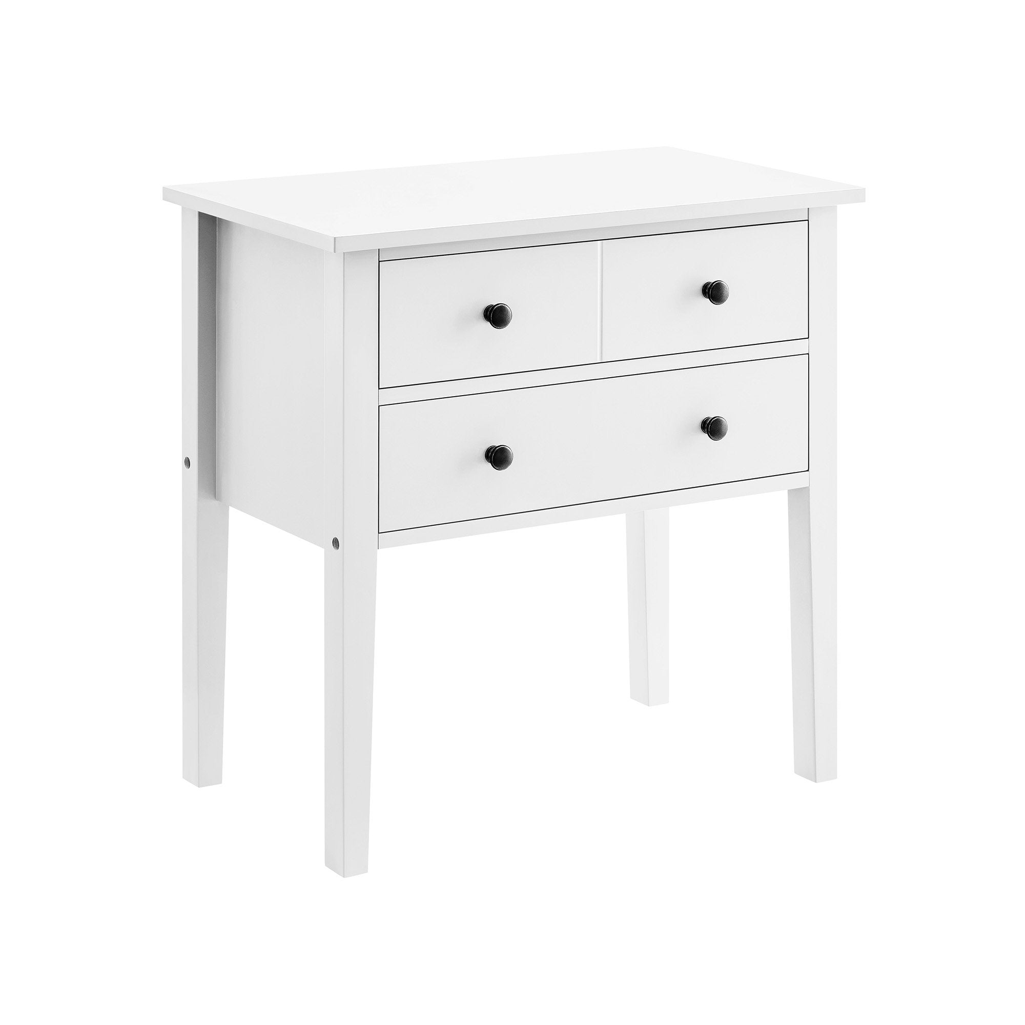 Sven Bedside Table Nightstand White High-Leg Design