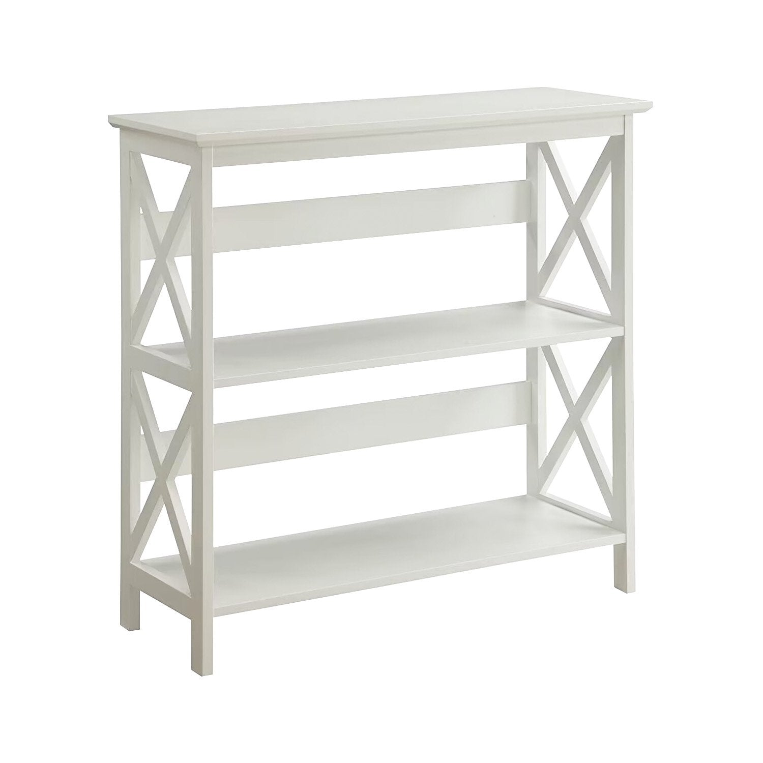 Lucas 3-Tier Bookshelf Display Rack White
